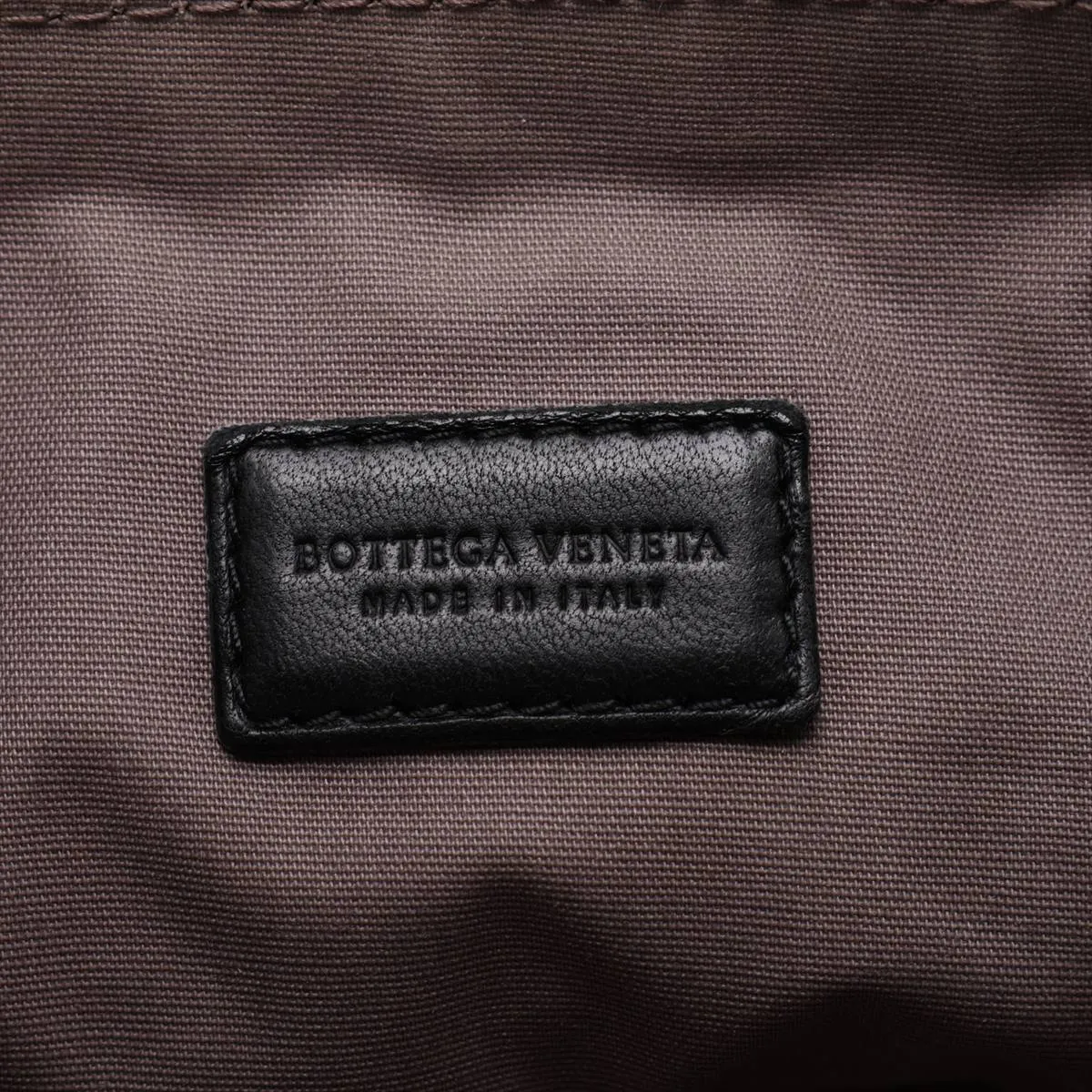 Intrecciato Leather Pouch, Black — view 4