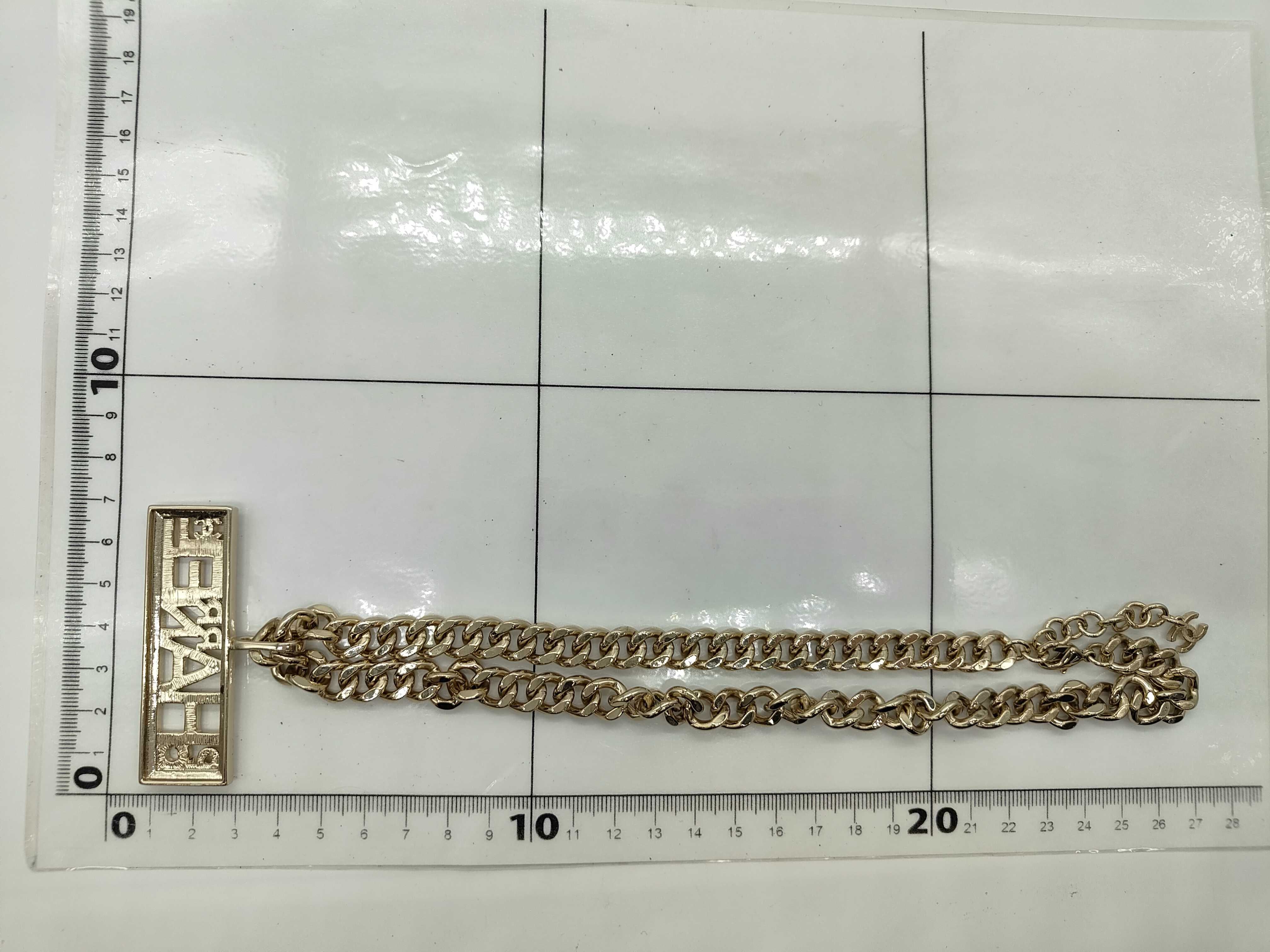 Plate Necklace Rhinestone Coco Mark Necklace — view 6