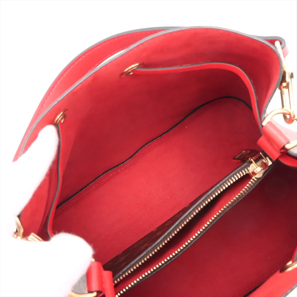 Monogram Neonoe M44021 MI4119 Red x Brown RFID reaction available — view 10