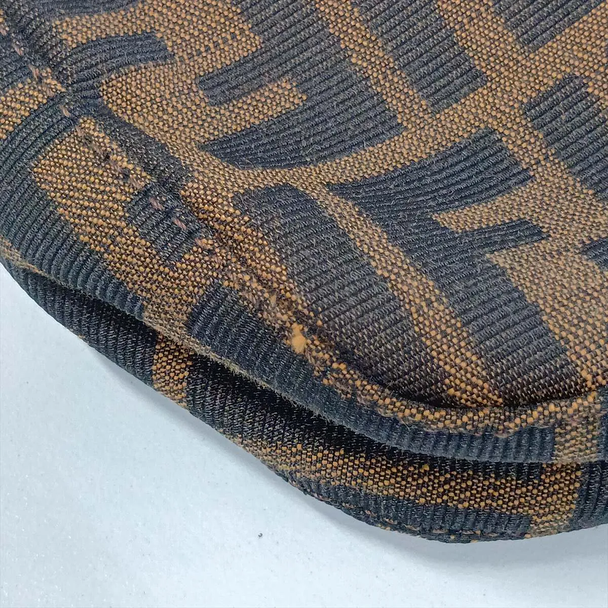 Zucca Canvas x Leather Shoulder Bag, Brown — view 11