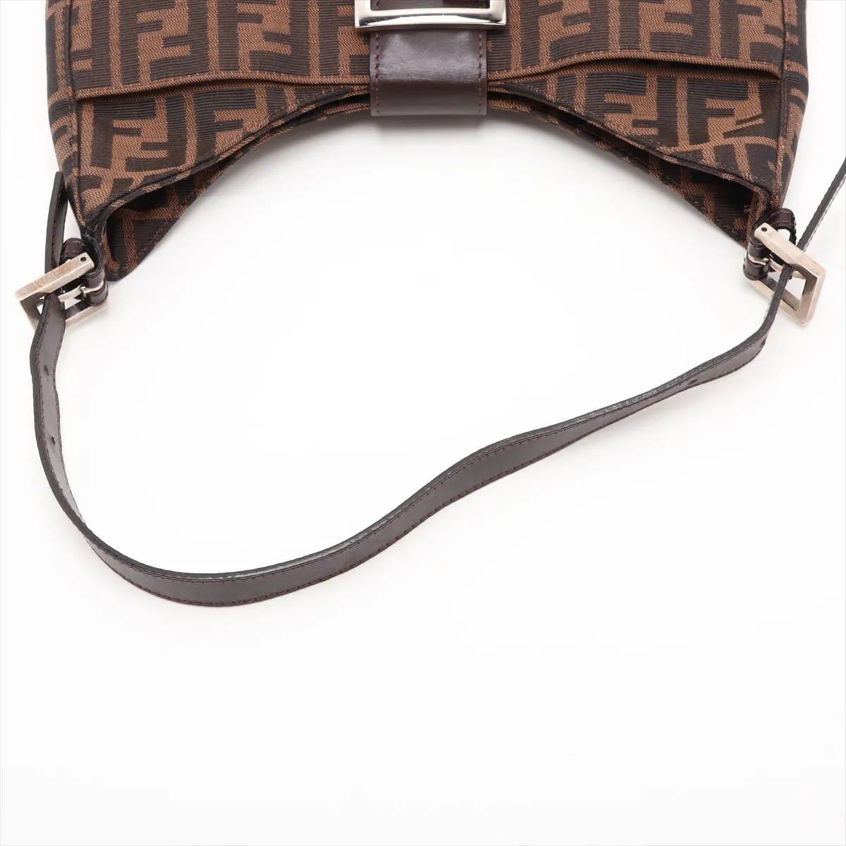 Zucca Canvas x Leather Shoulder Bag, Brown — view 5