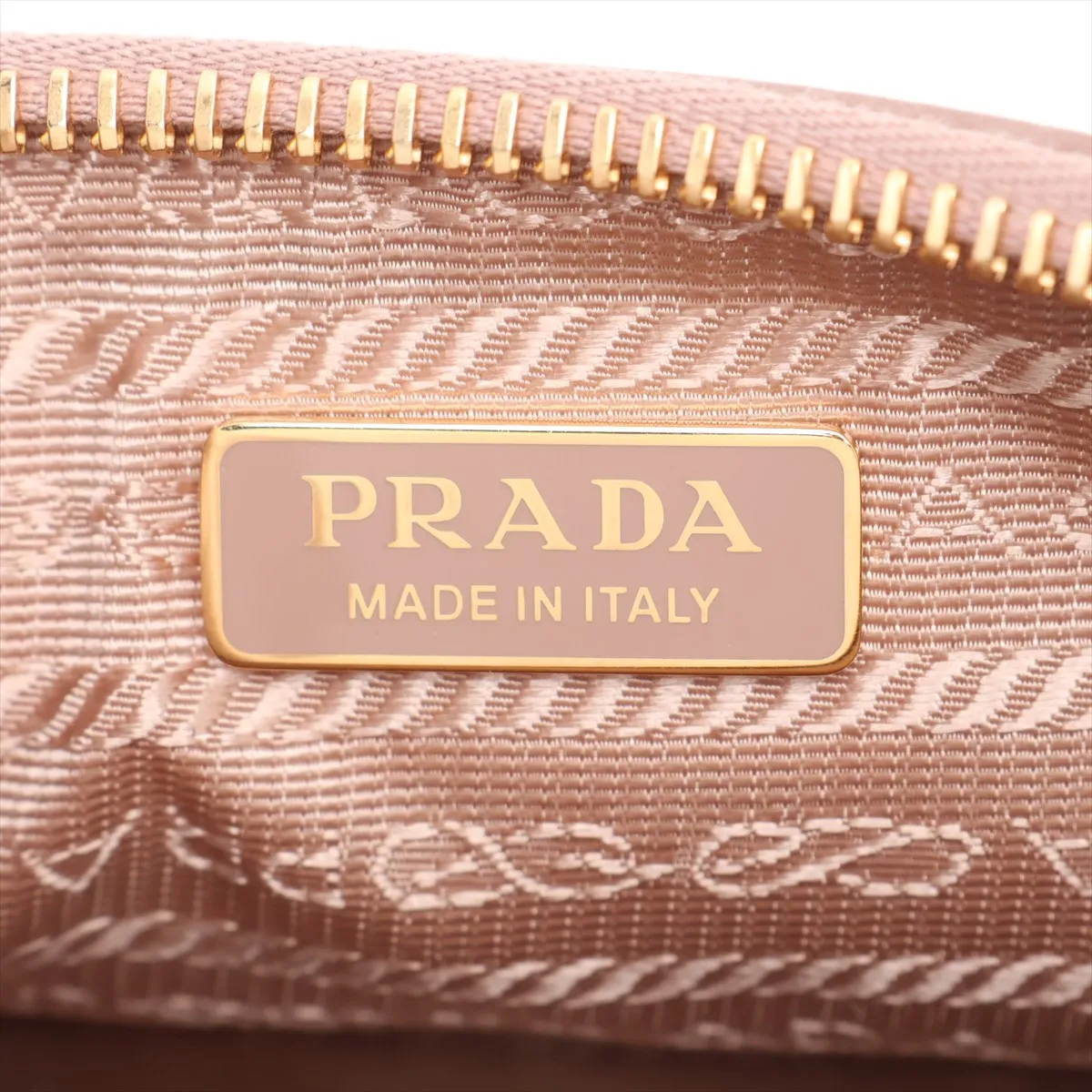 Saffiano Leather Chain Shoulder Bag, Beige — view 7