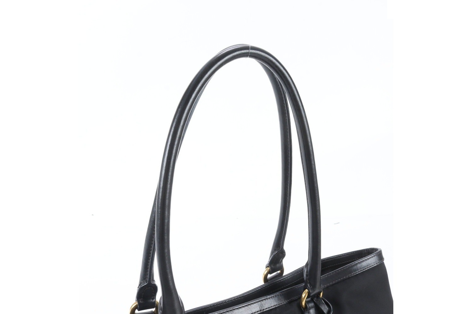 Guaranteed Authentic Tessuto Nylon 1BG158 Leather Tote Bag — view 2