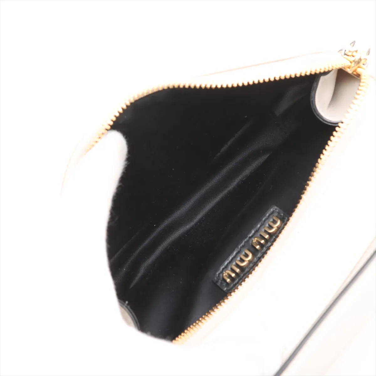 Leather 2-Way Handbag, White, 5BH229 — view 8
