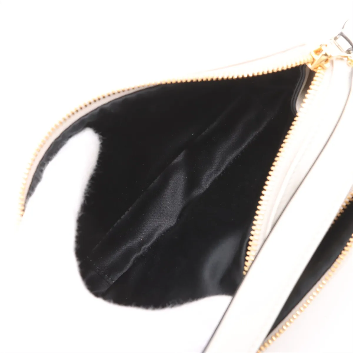 Leather 2-Way Handbag, White, 5BH229 — view 9