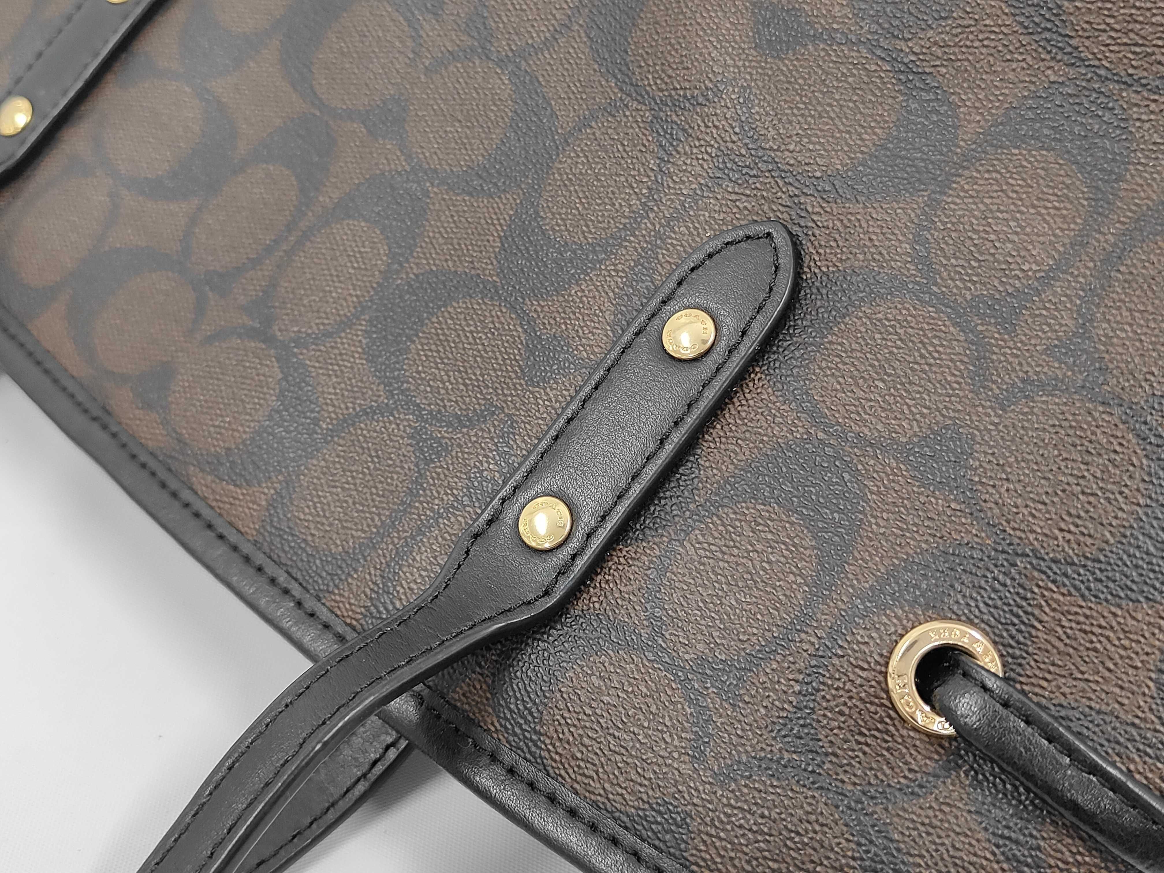 Coach Signature PVC Leather Tote Bag — view 7