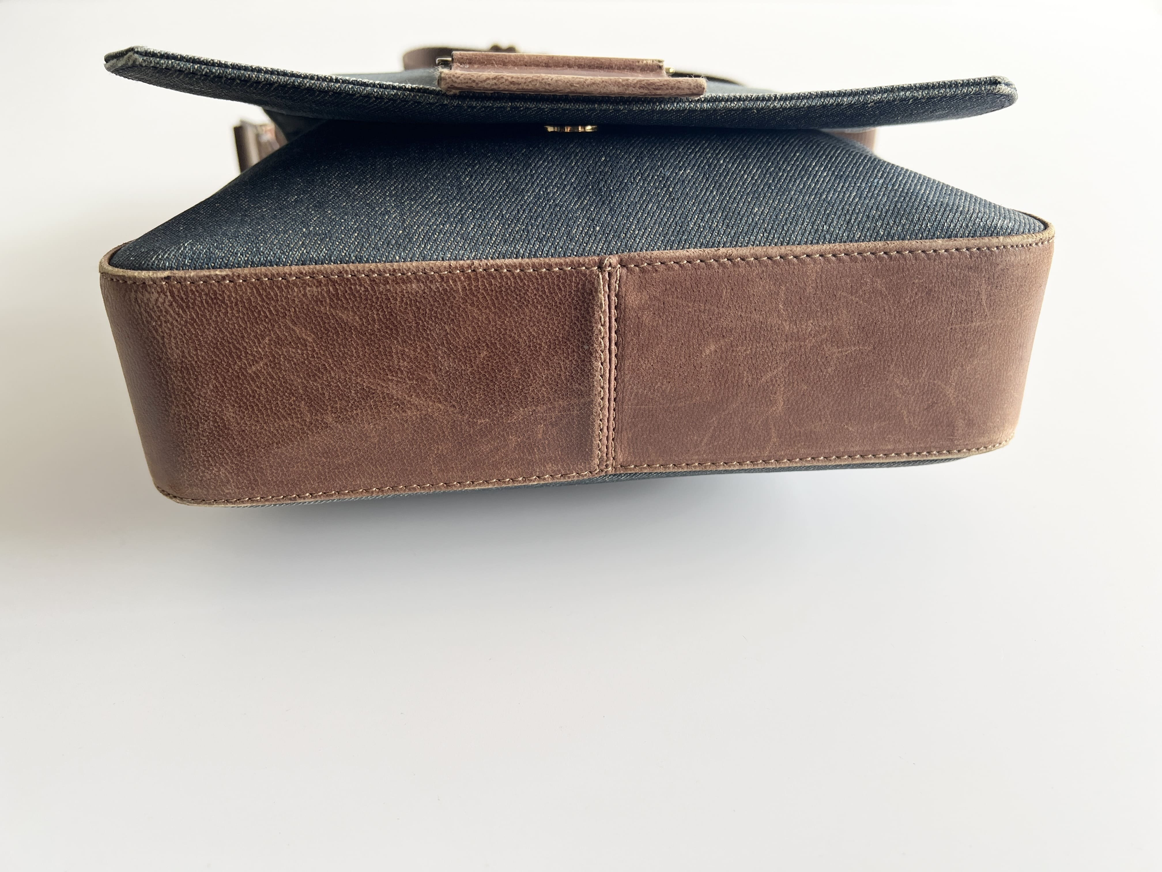 Christian Street Chic Denim Leather Shoulder Bag One-Shoulder Bag * Shoulder Bag — view 13