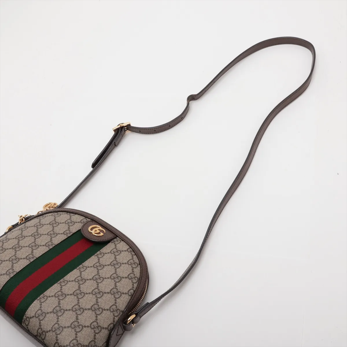 GG Supreme 499621 PVC x Leather Shoulder Bag, Beige — view 5