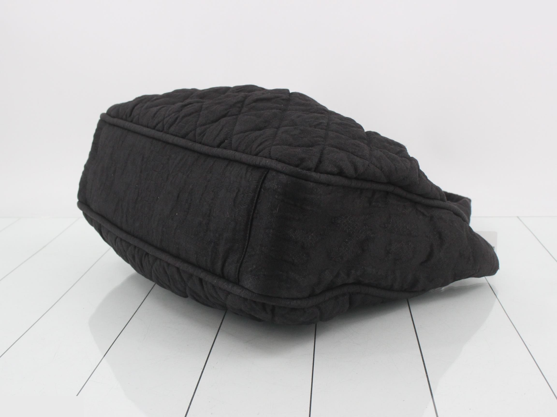 quilted tote bag, black — view 6