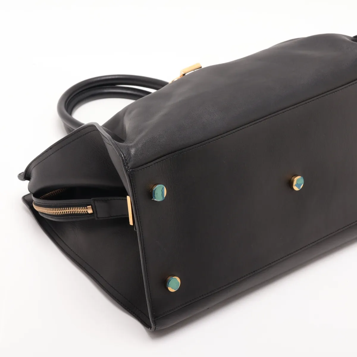 Cabas 394458 Leather Handbag, Black — view 4