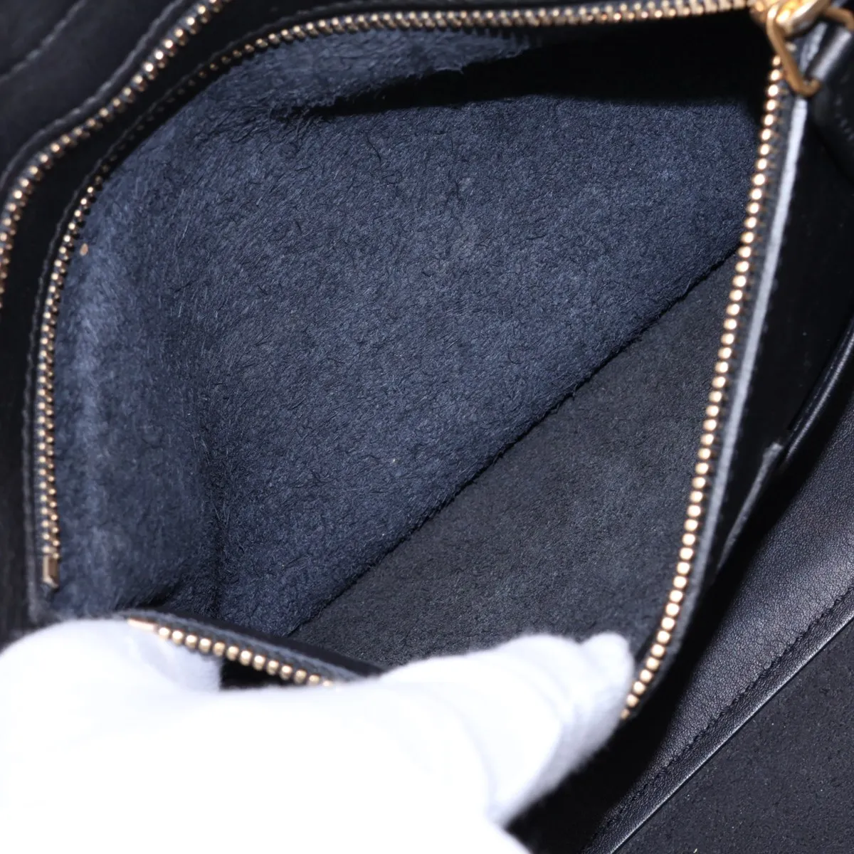 Cabas 394458 Leather Handbag, Black — view 9