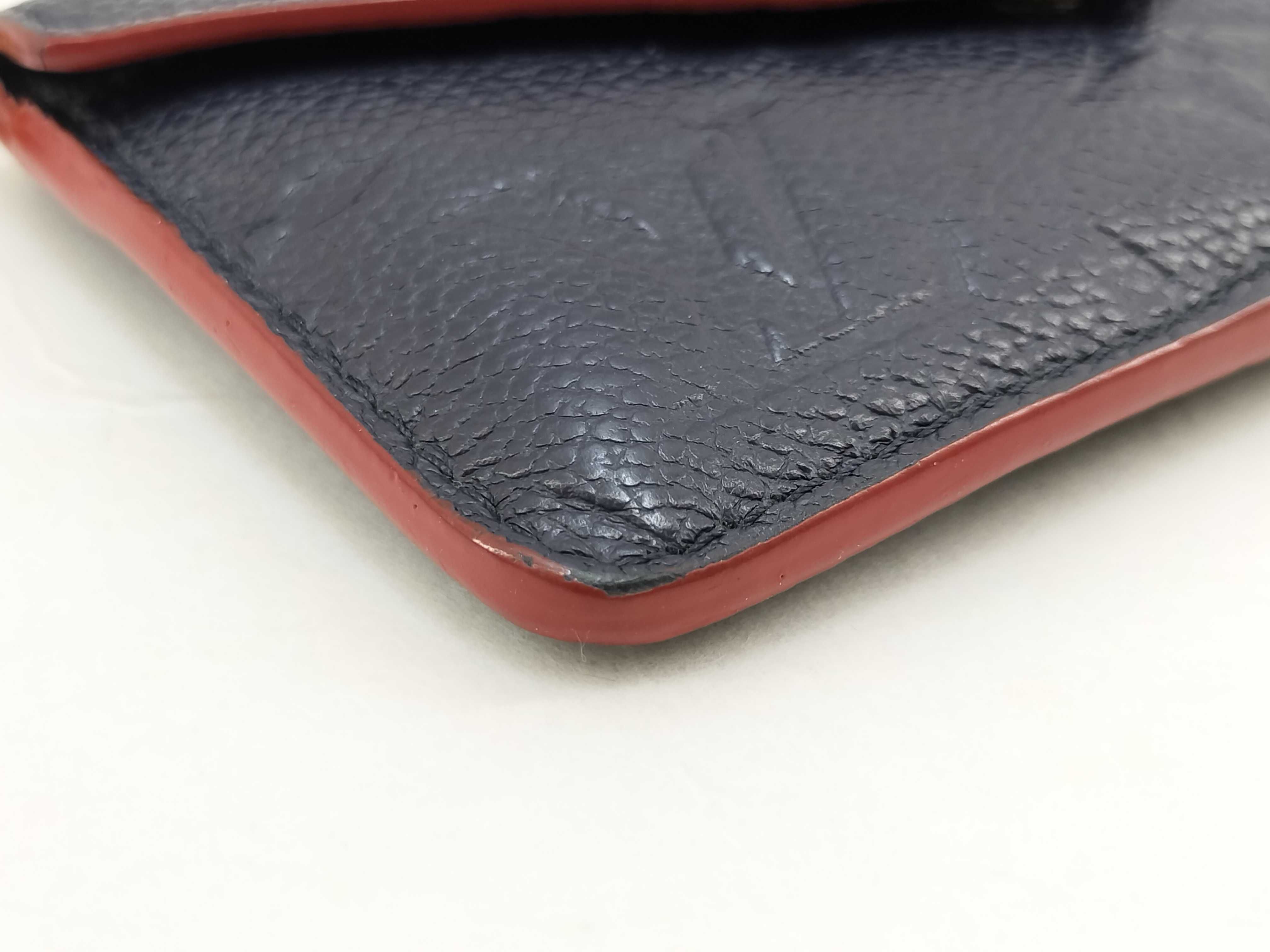 Monogram Empreinte Louis Vuitton Monogram Empreinte Portecart Recto Verso Marine Rouge M69420 IC card detected, snap closure broken, coin case — view 4