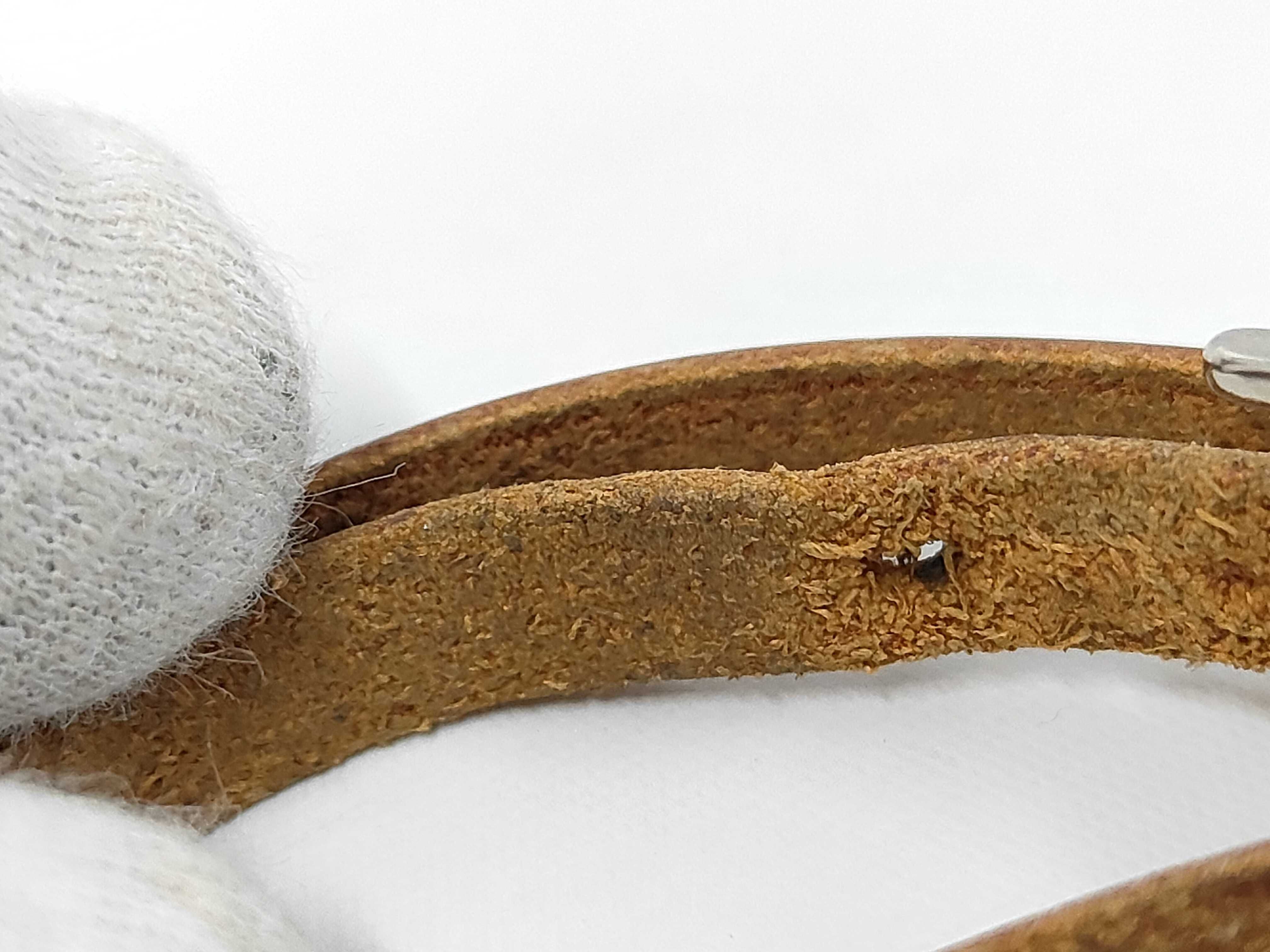 Api Leather Brown Silver Bracelet Choker Bracelet/Bangle — view 5