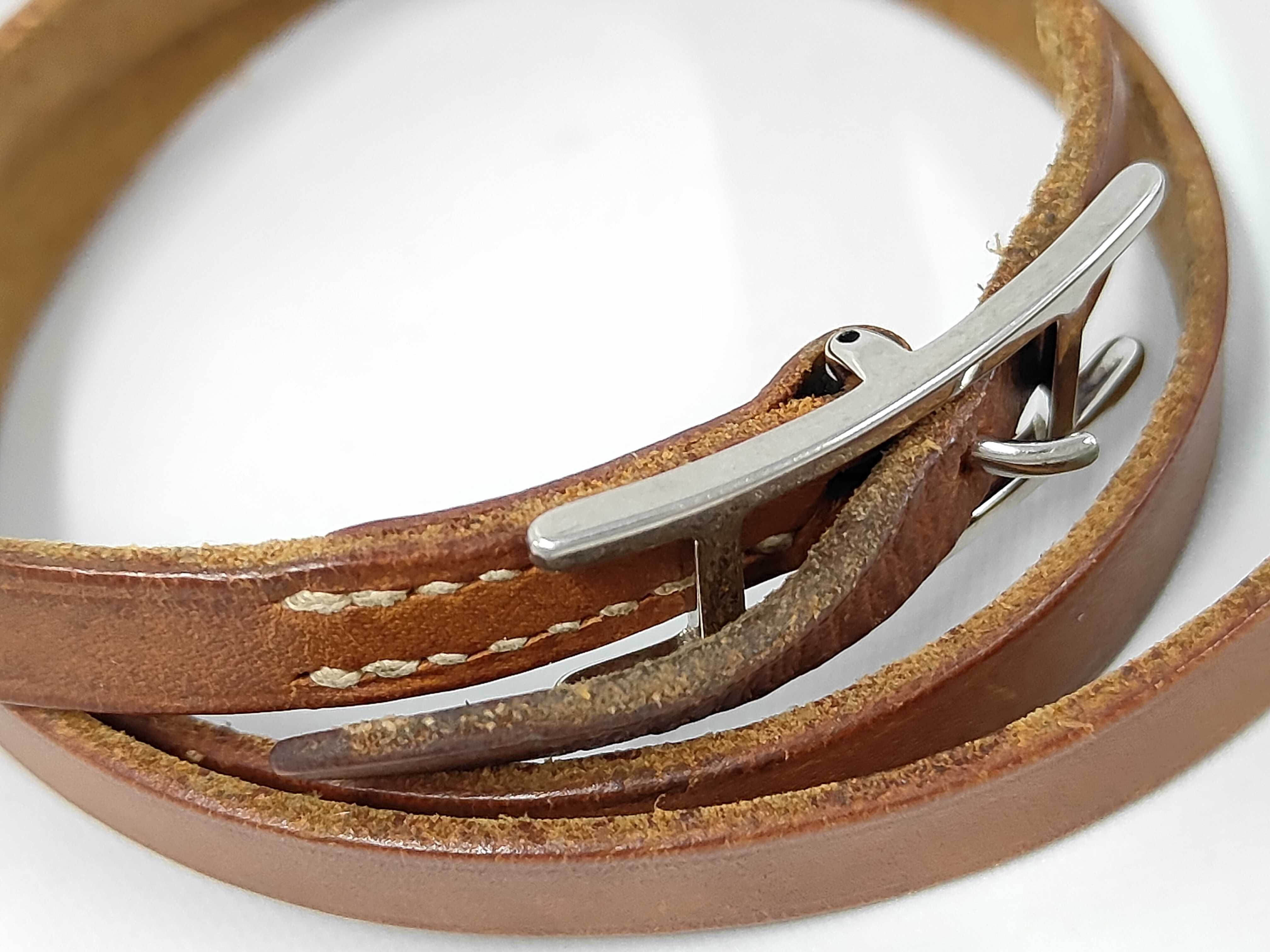Api Leather Brown Silver Bracelet Choker Bracelet/Bangle — view 7