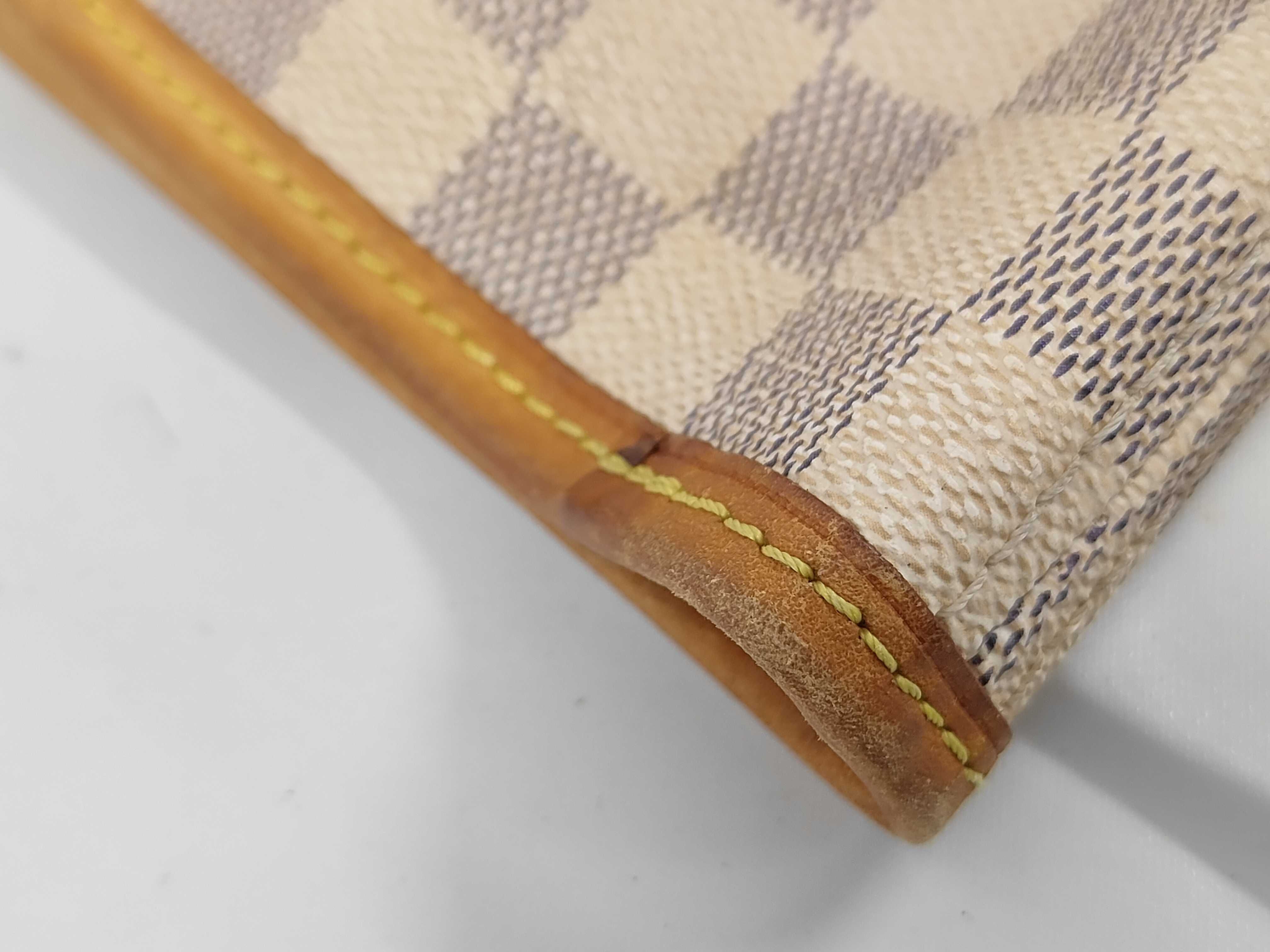 Damier Azur Neverfull MM Tote Shoulder Tote Bag — view 8