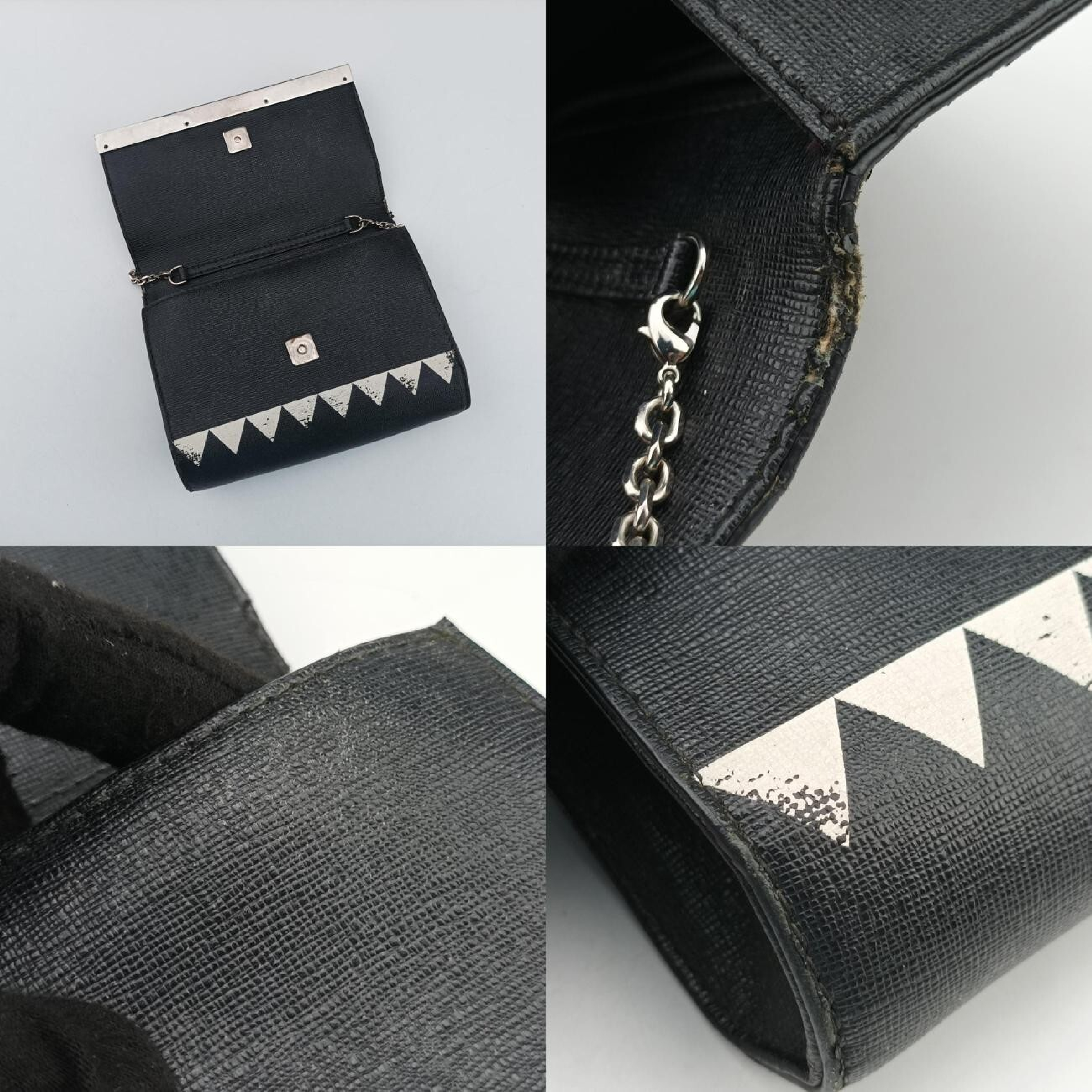 Monster Eyes Continental Black Leather Shoulder Bag 8M0322 8M0322-5QB 168-9290 — view 9