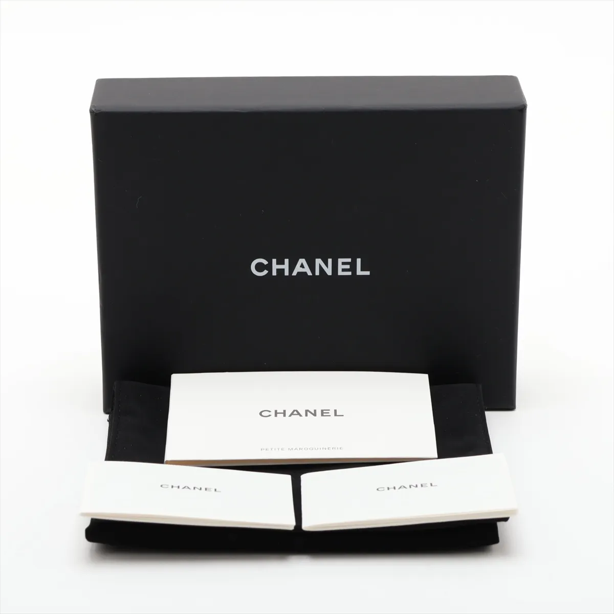 Boy Chanel Caviar Skin Compact Wallet, Green, Silver Hardware, N72X41J9 — view 8