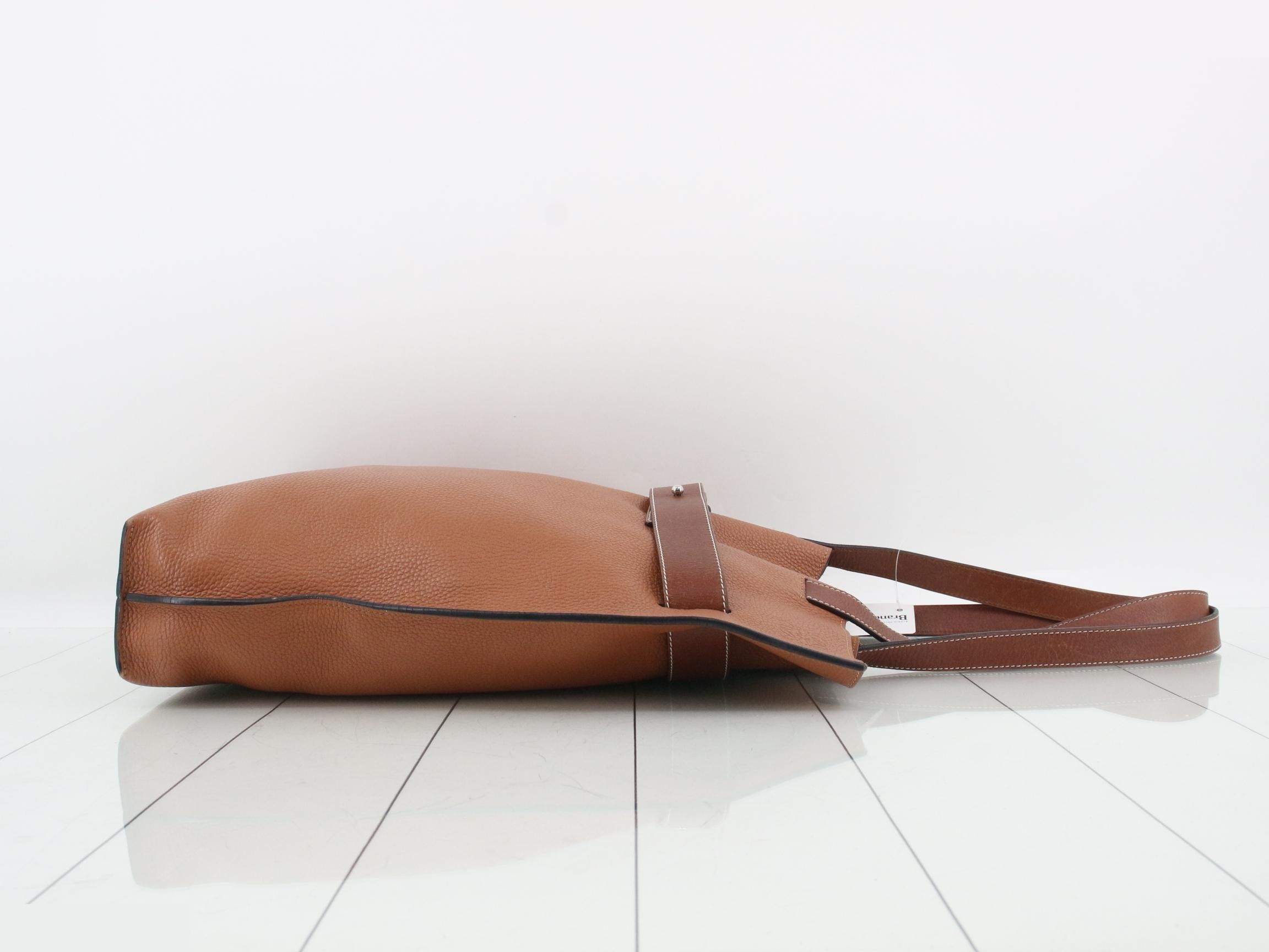 Vertical Belt Leather Tote Bag — view 3