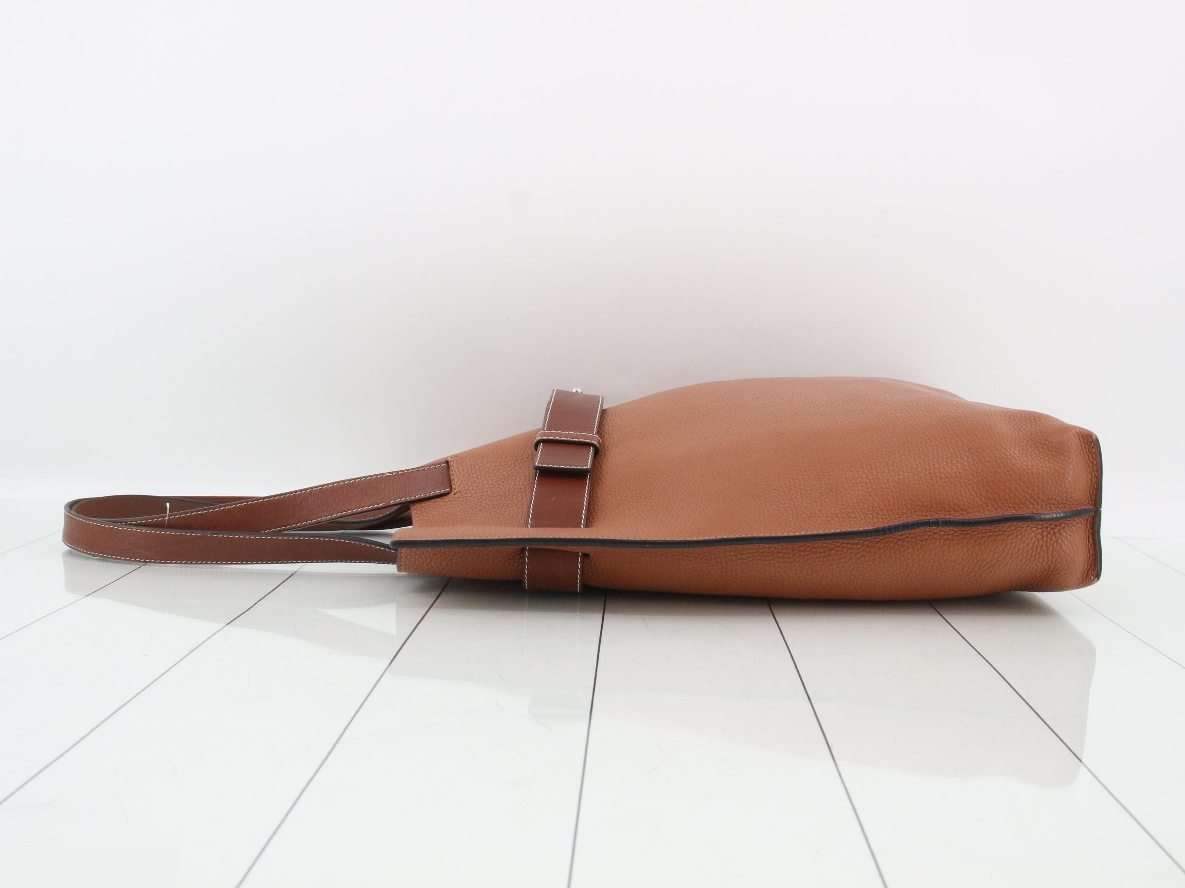 Vertical Belt Leather Tote Bag — view 4