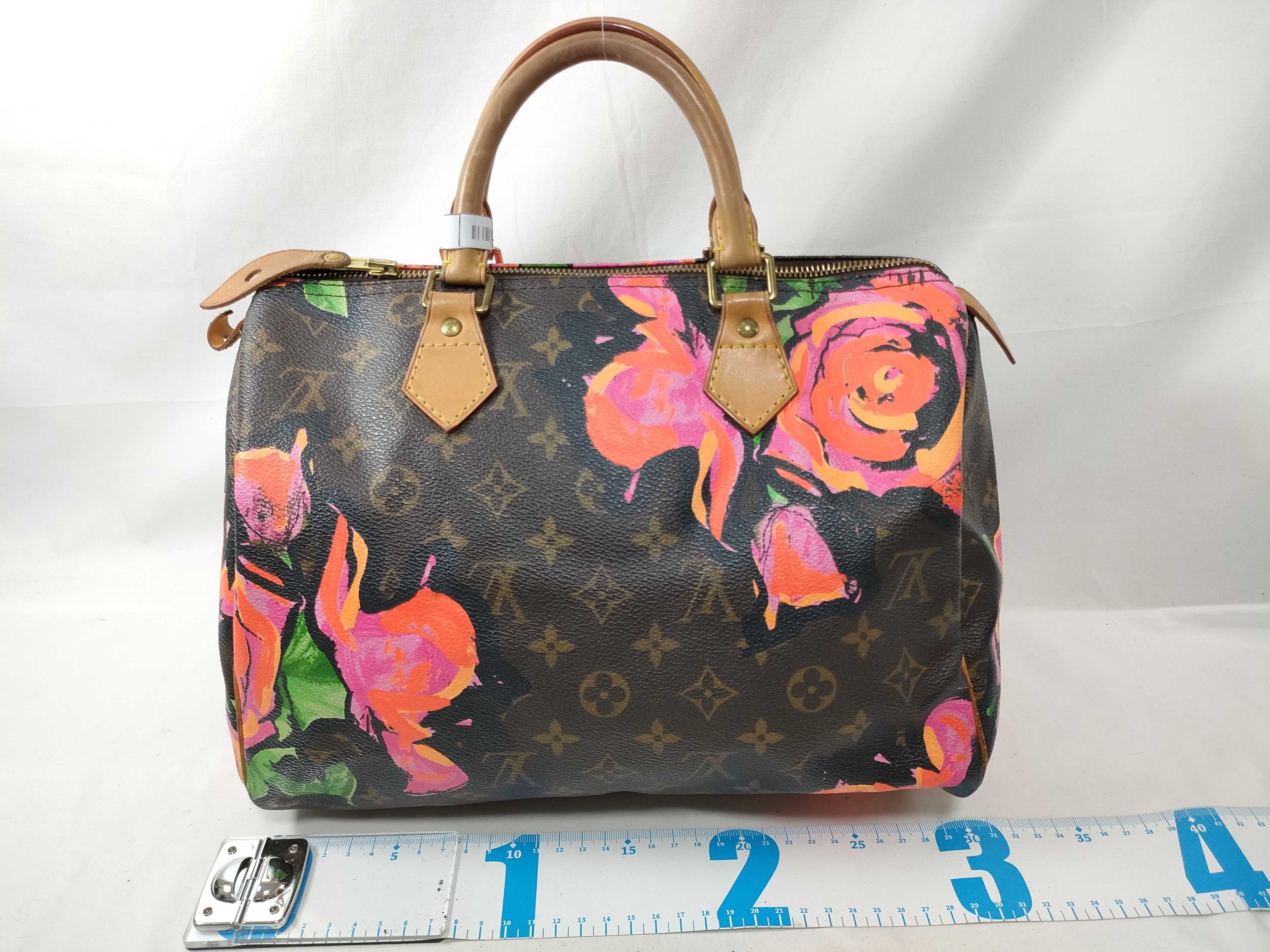 Monogram ID- Cow Skin Monogram Rose Speedy 30 Handbag Brown SP5028 M4861 Handbag — view 2