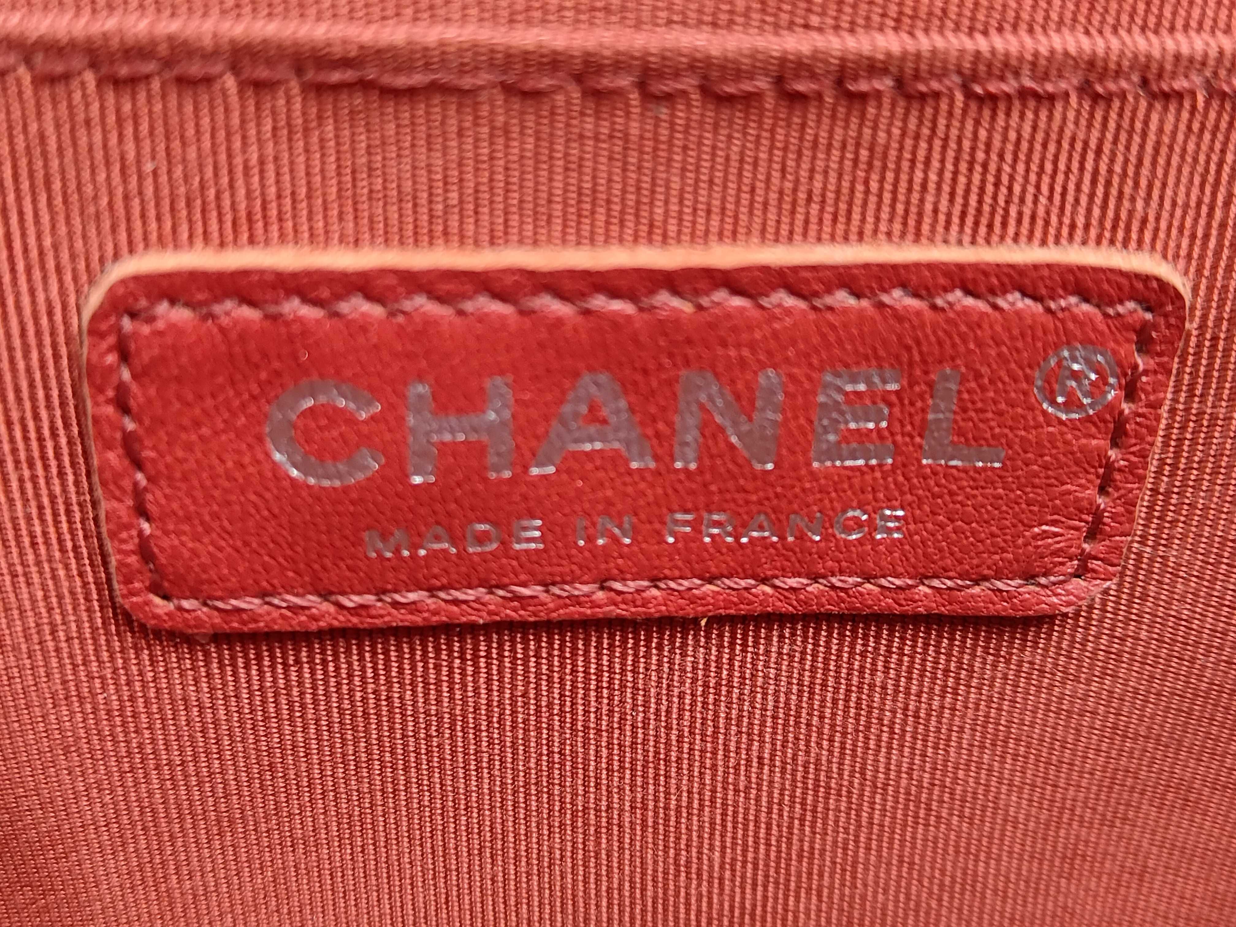Mini Boy Chanel 2-Way Chain Shoulder Bag, Red — view 12