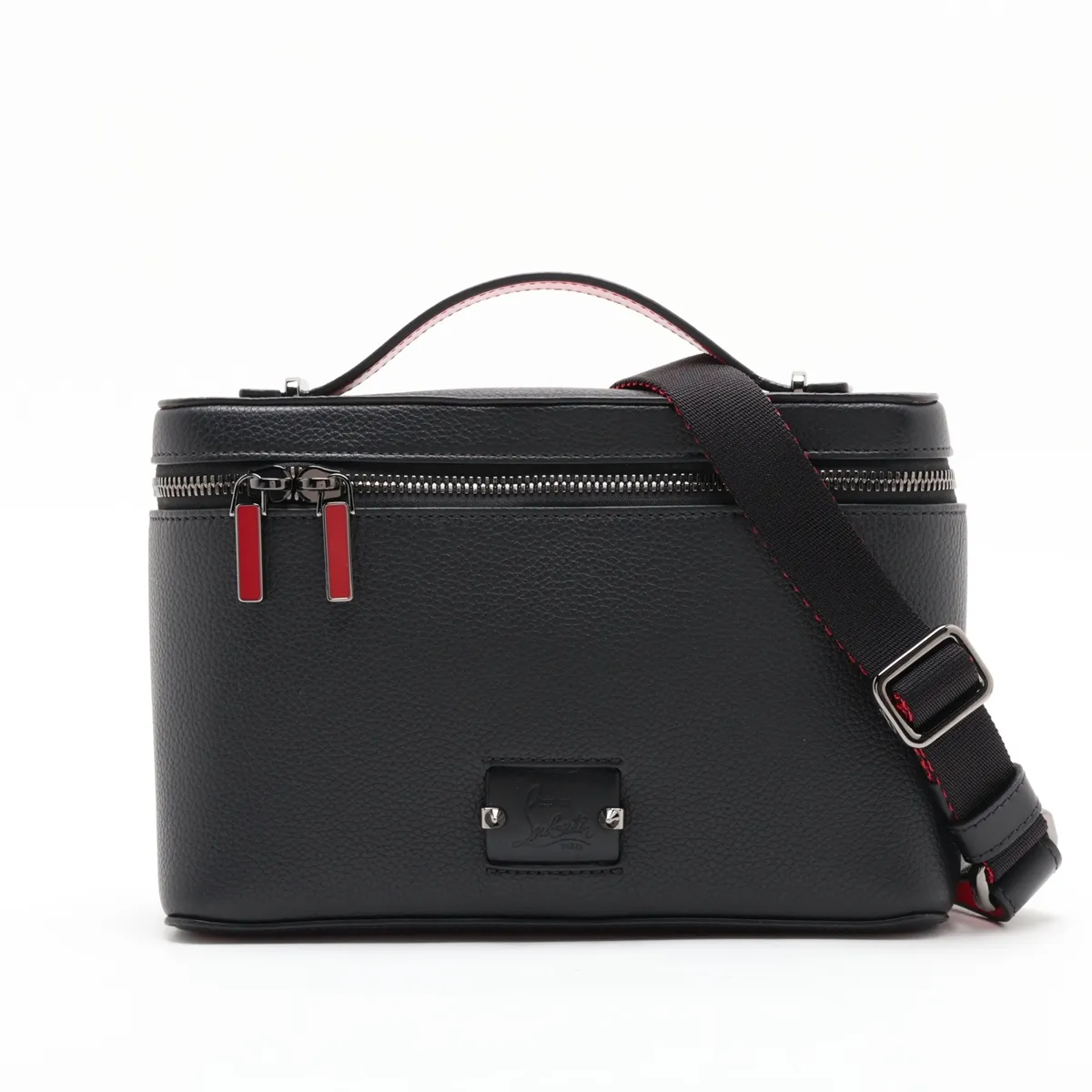 Kipi Pouch Leather 2-Way Vanity Bag Black