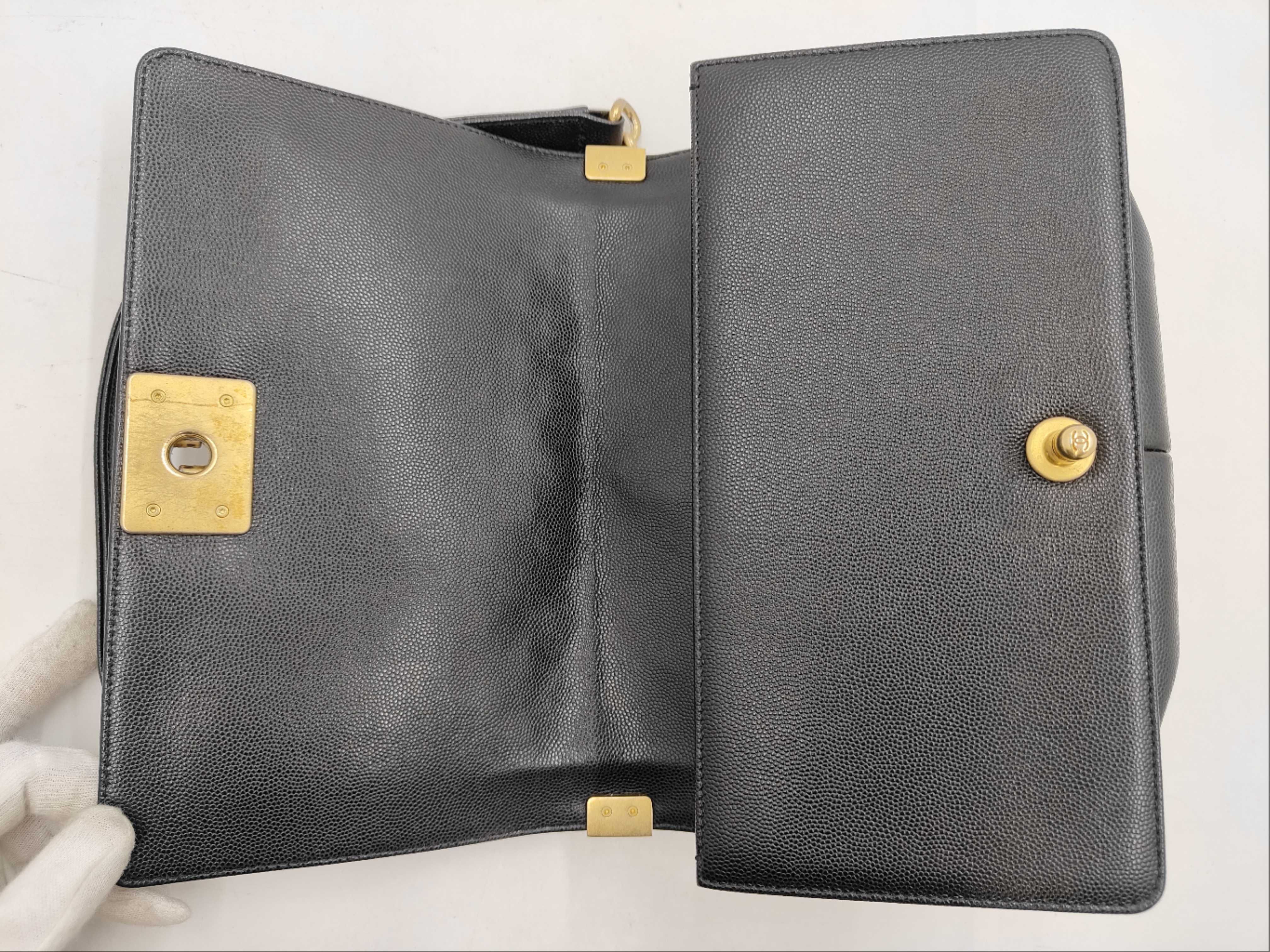 Boy Chanel Caviar Black GP Shoulder Bag — view 10