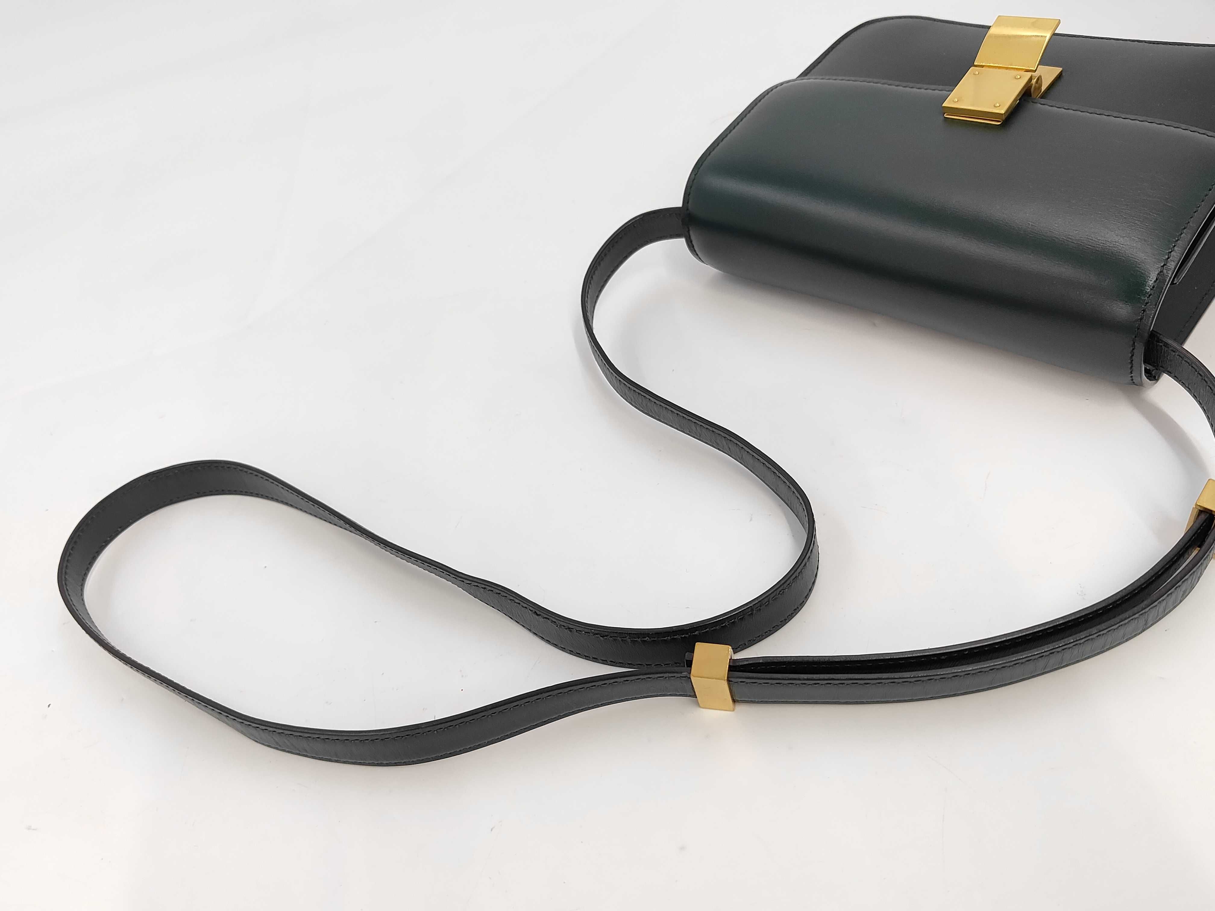 Classic Box Leather Shoulder Bag (Green) — view 3