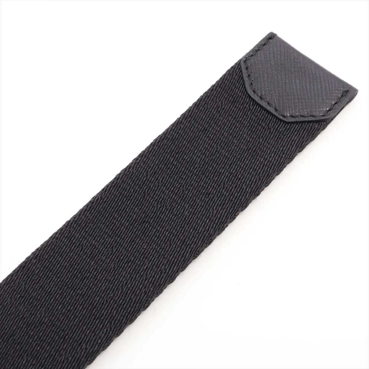 belt, nylon and leather, black, — view 3
