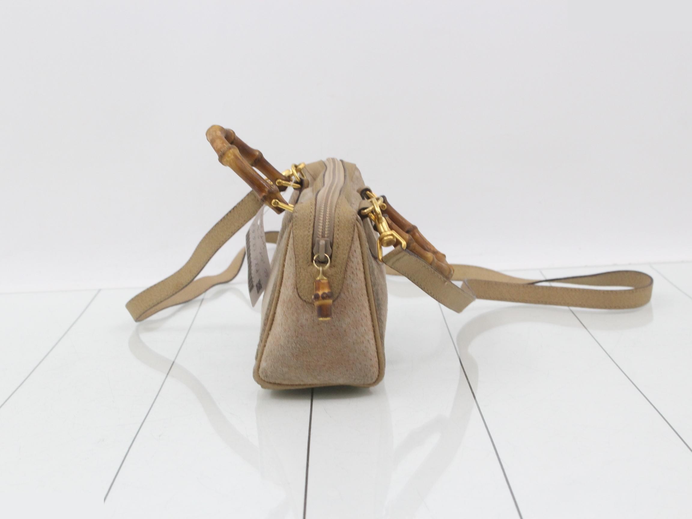 Bamboo (bag) - Shoulder bag, suede, beige — view 4