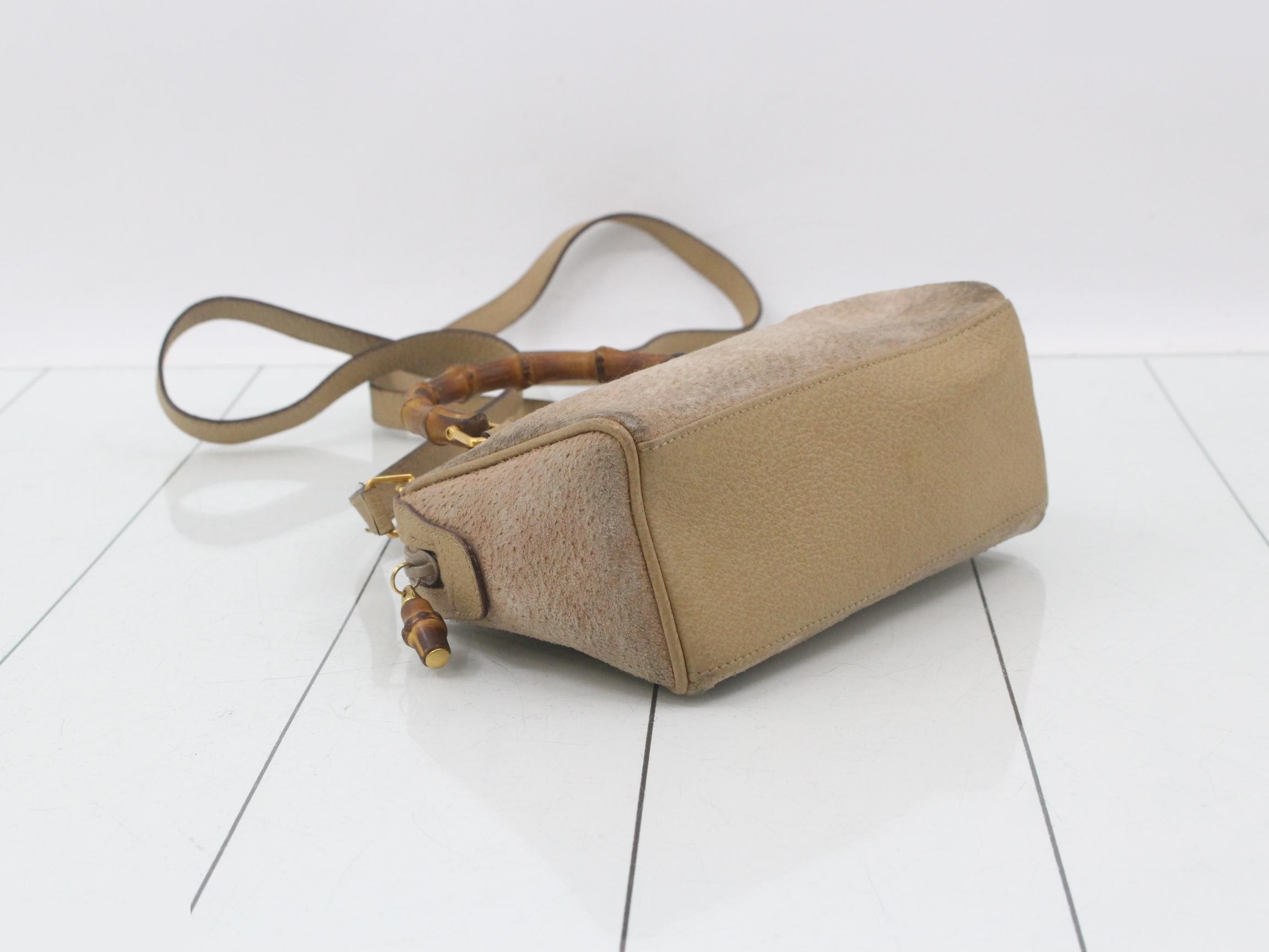 Bamboo (bag) - Shoulder bag, suede, beige — view 5