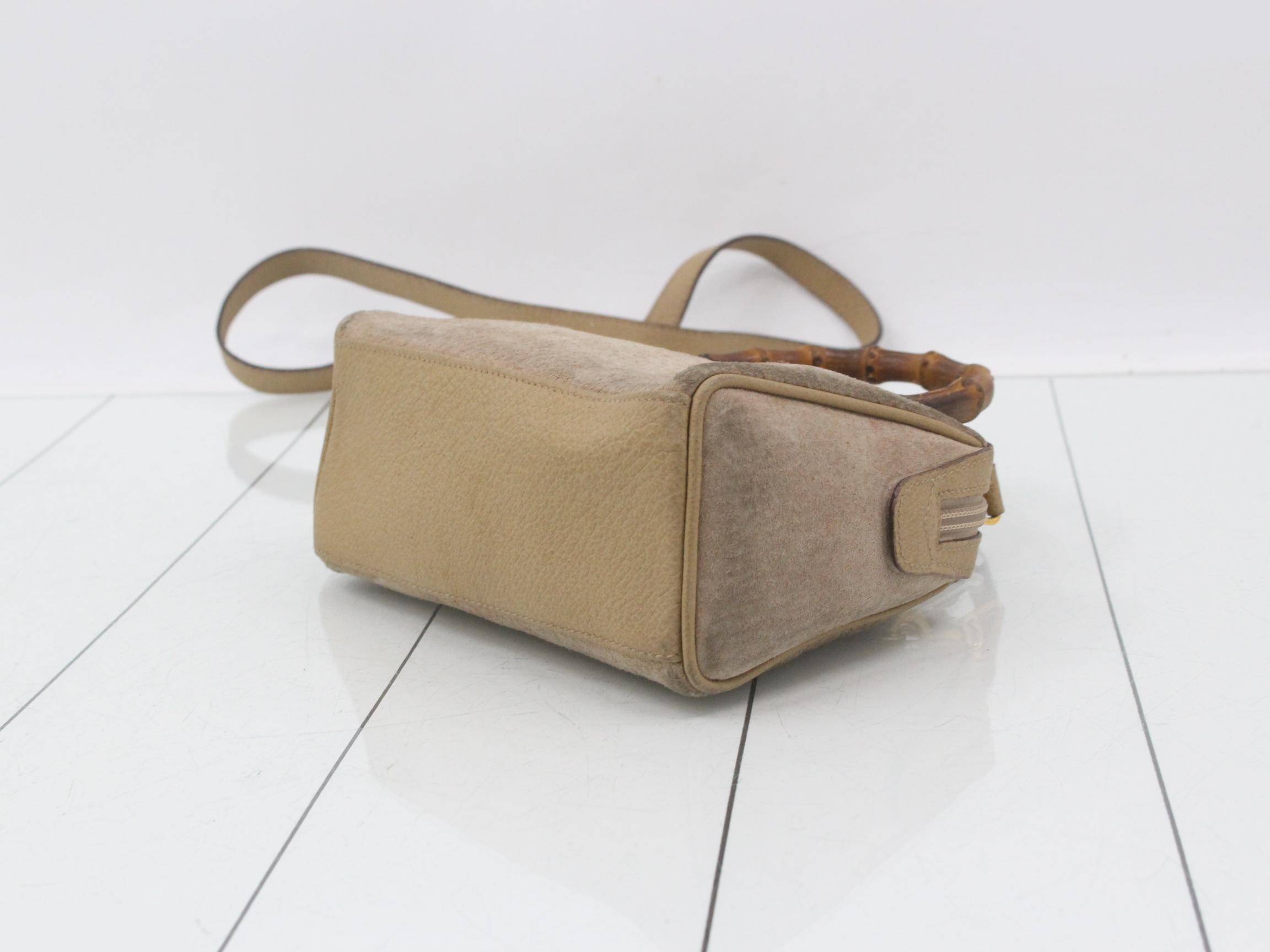 Bamboo (bag) - Shoulder bag, suede, beige — view 6
