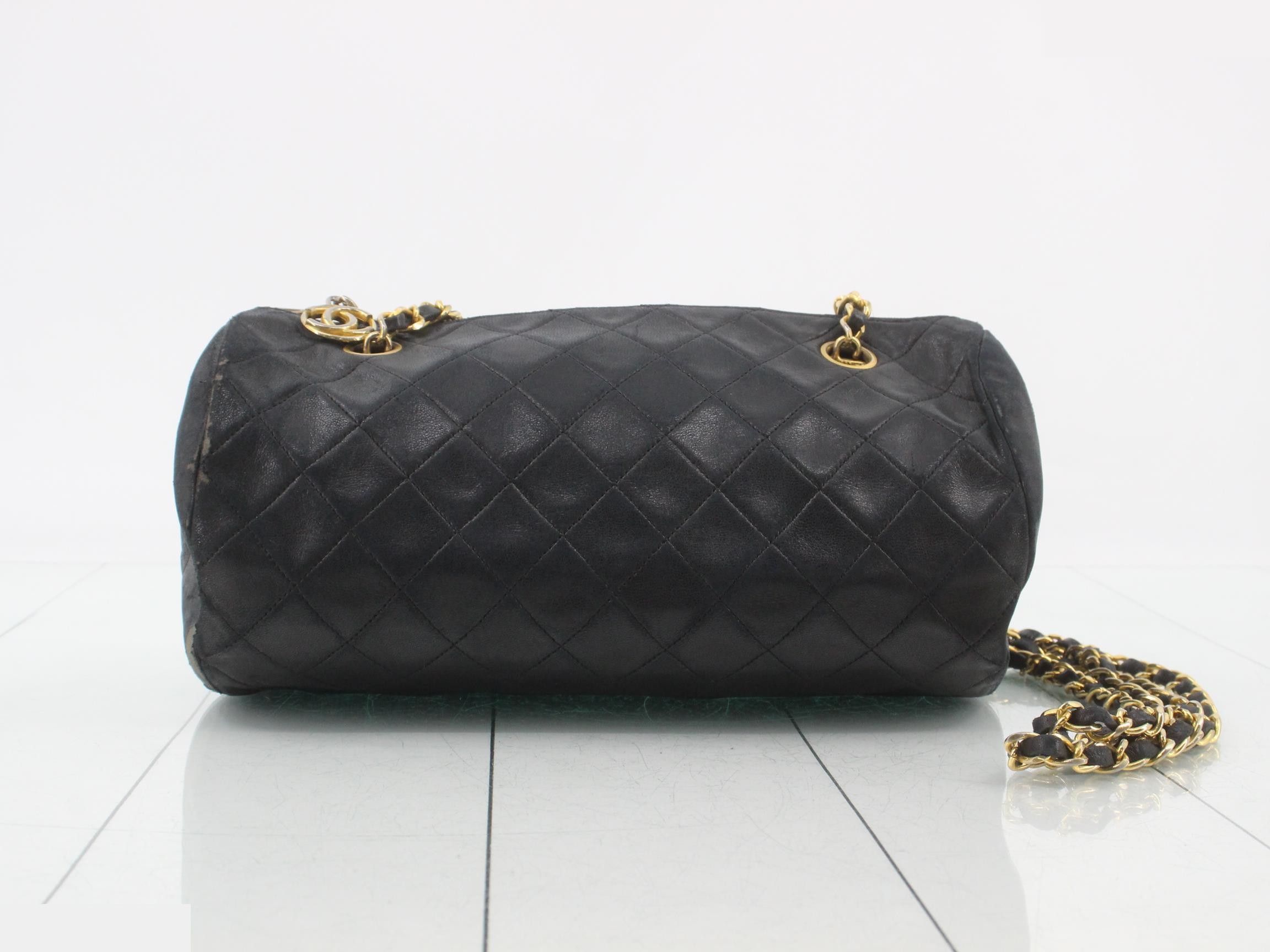 Lambskin Mini Boston Bag Matelassé
