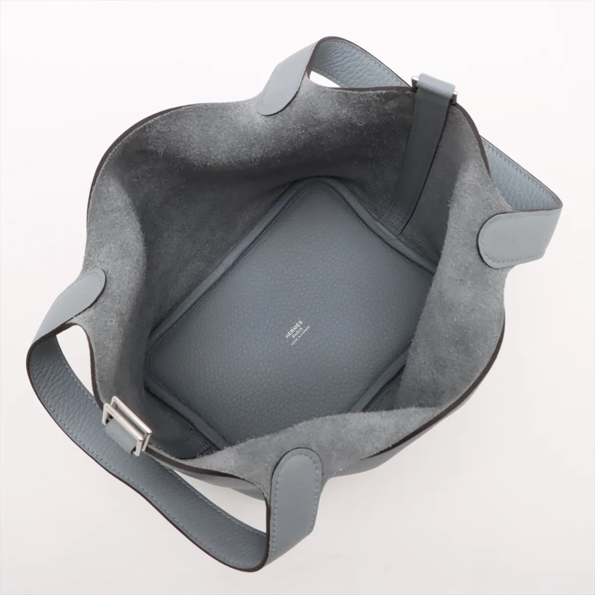 [Individually packaged] Hermes Picotin Lock 18 PM Taurillon Clemence Gris Pantin Silver Hardware K: 2025 — view 7
