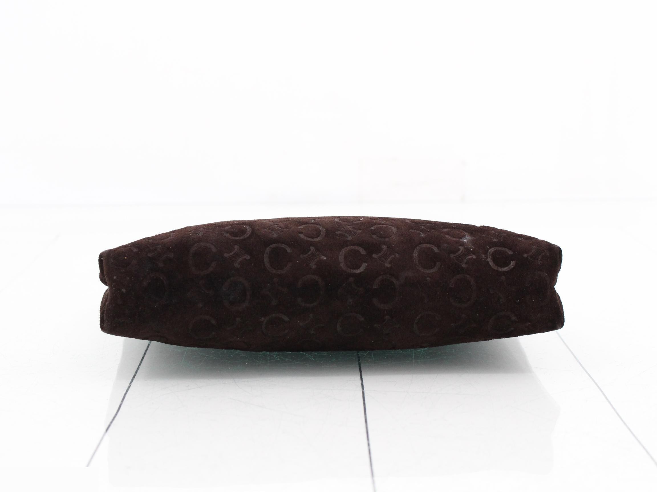 Embossed suede pouch — view 3