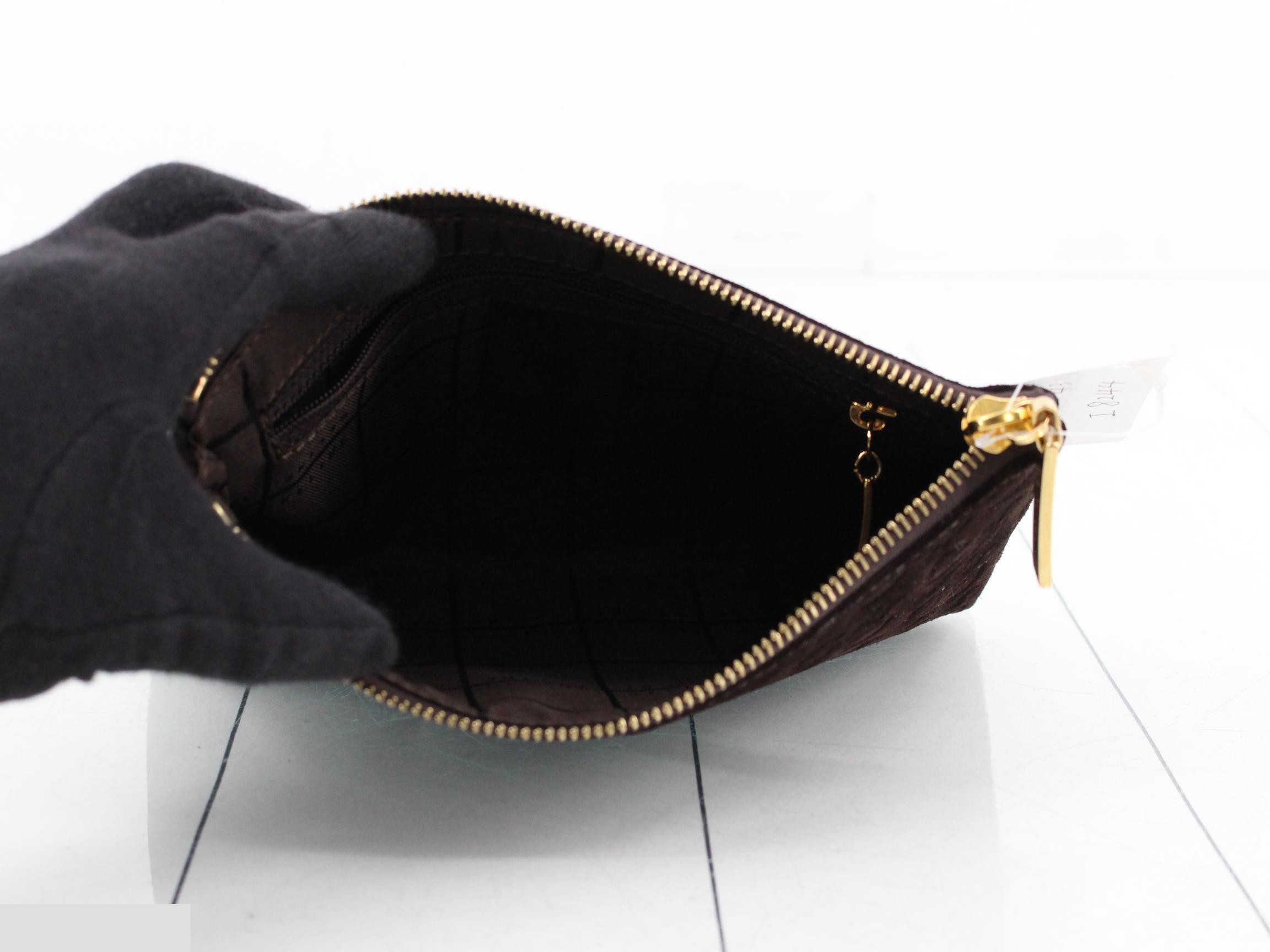 Embossed suede pouch — view 4