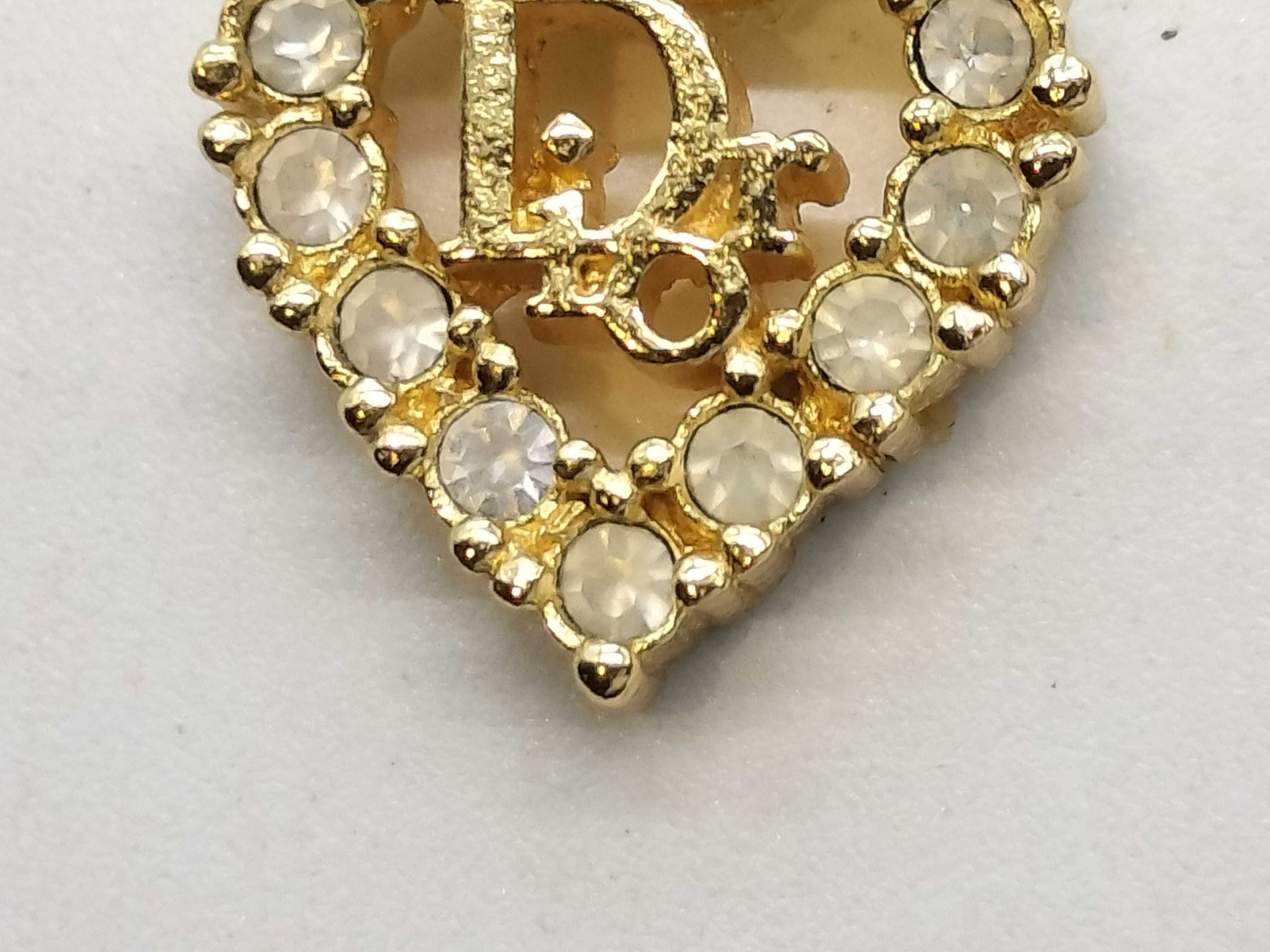 Logo Heart Rhinestone Necklace — view 2