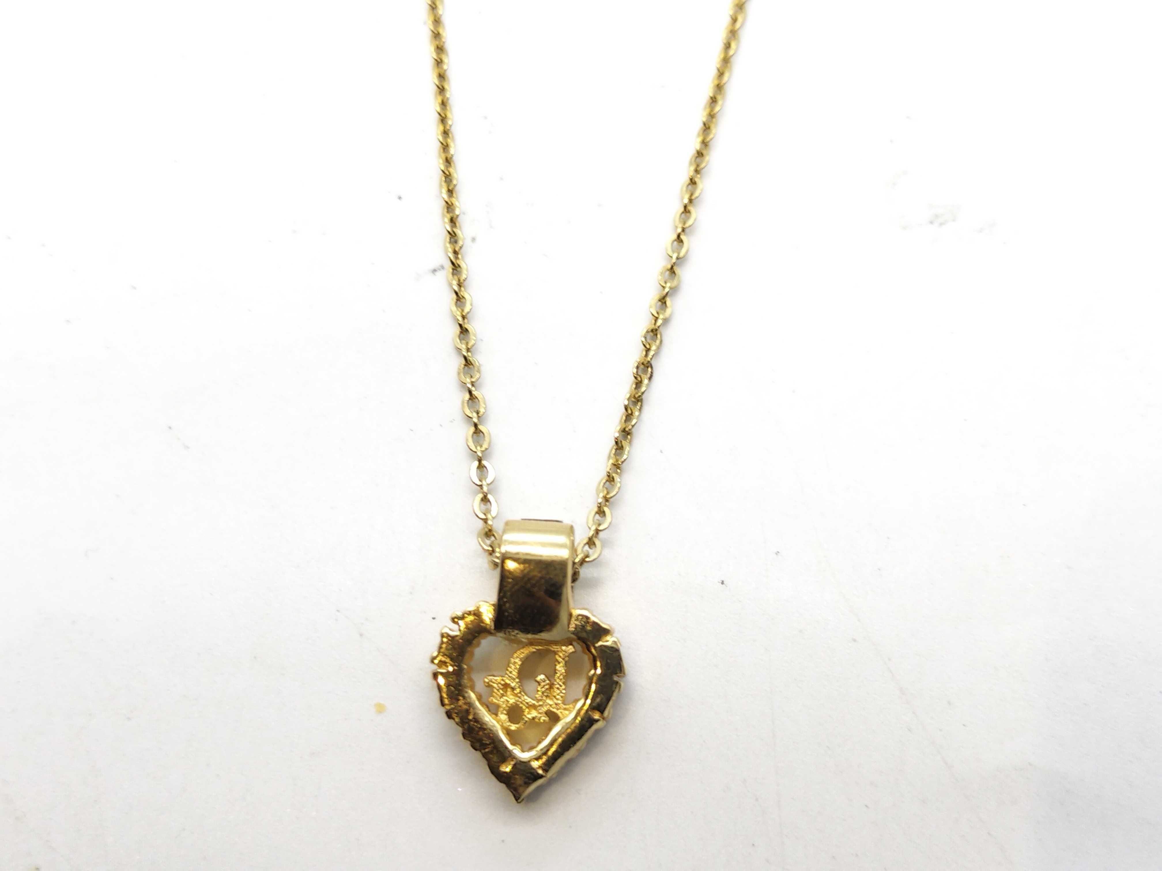 Logo Heart Rhinestone Necklace — view 4