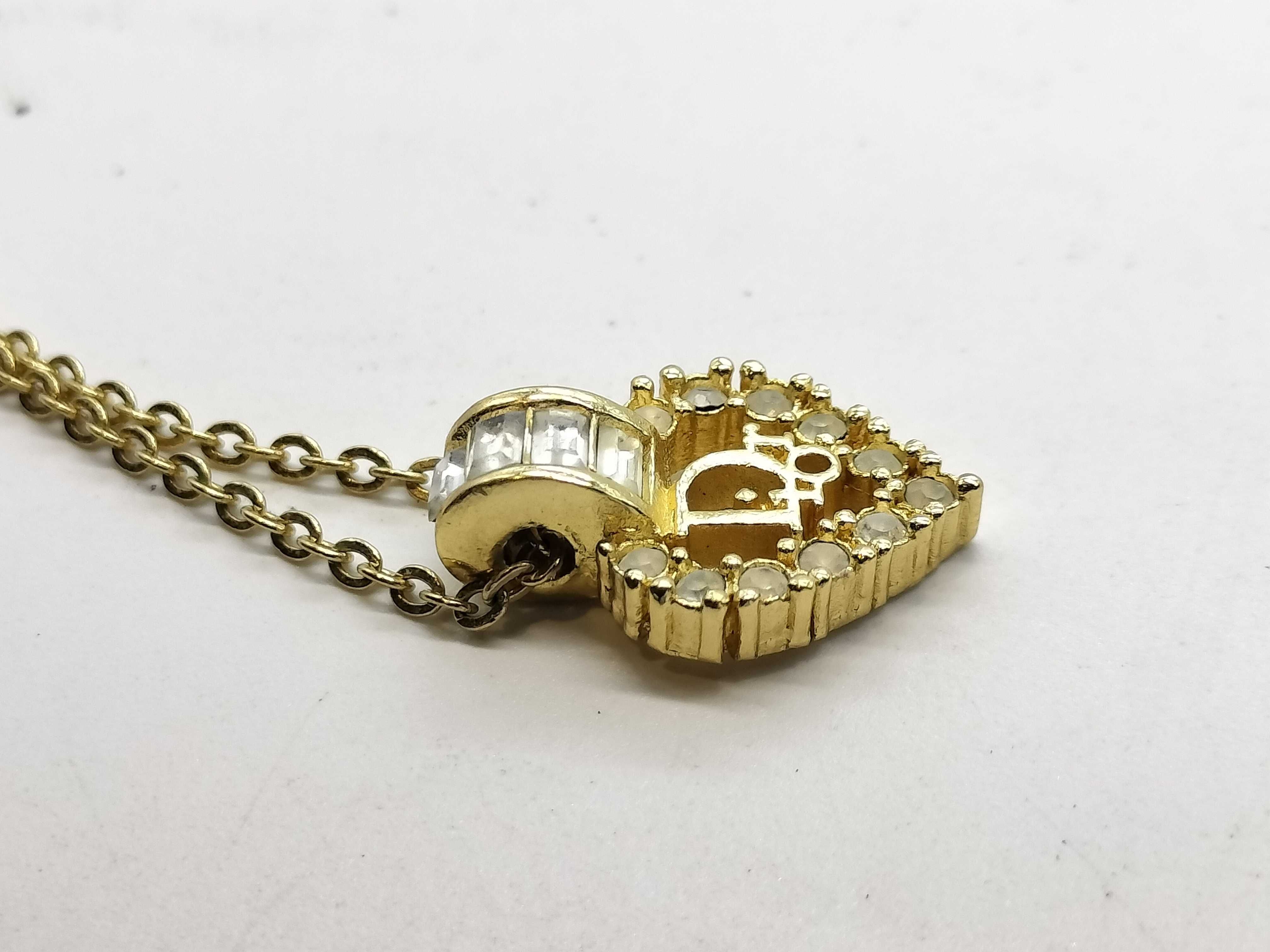 Logo Heart Rhinestone Necklace — view 5