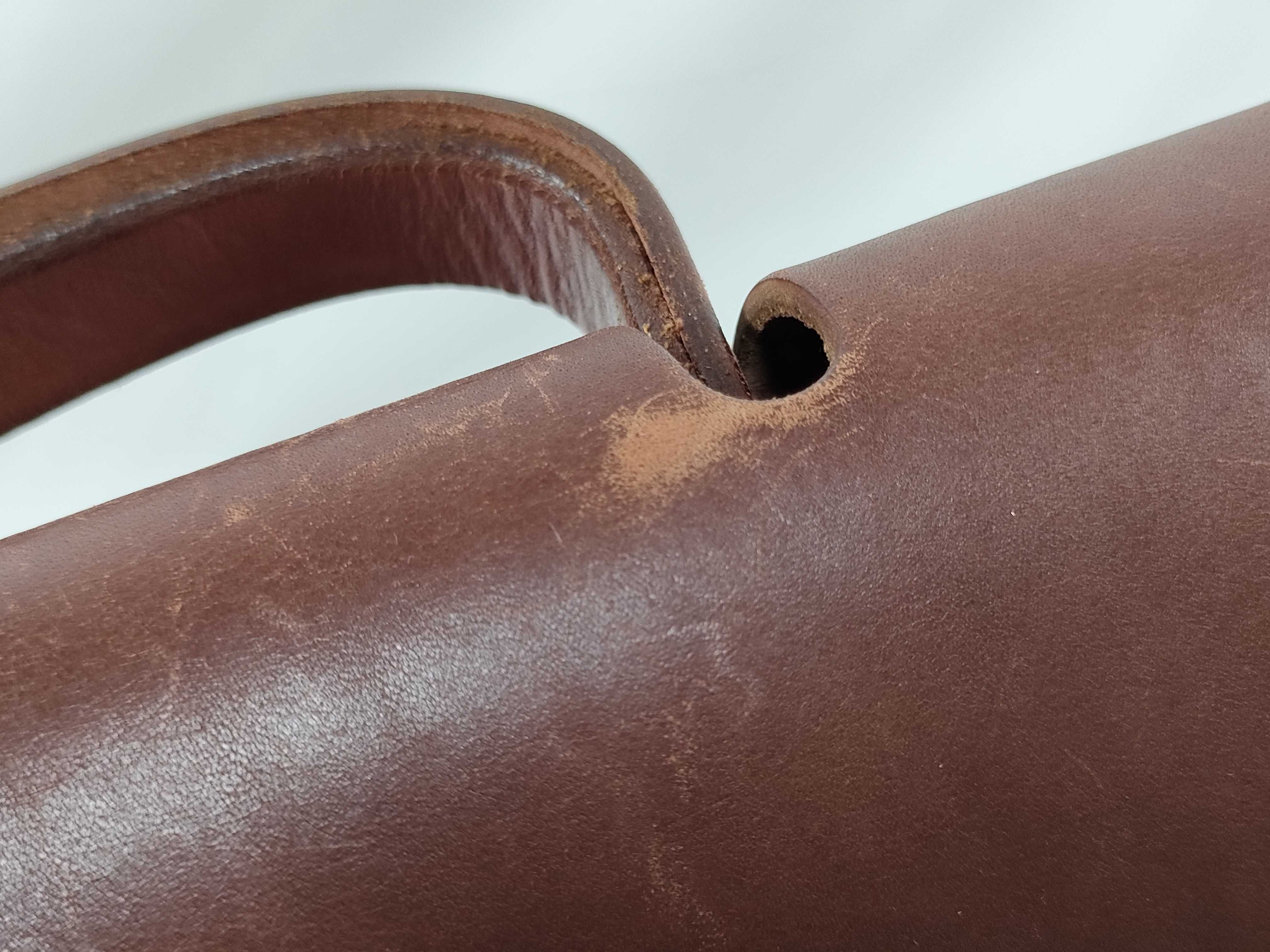 Herbag Ad PM Toile Officier x Vache Hunter Brown Gold Hardware F: 2002 Handbag — view 15