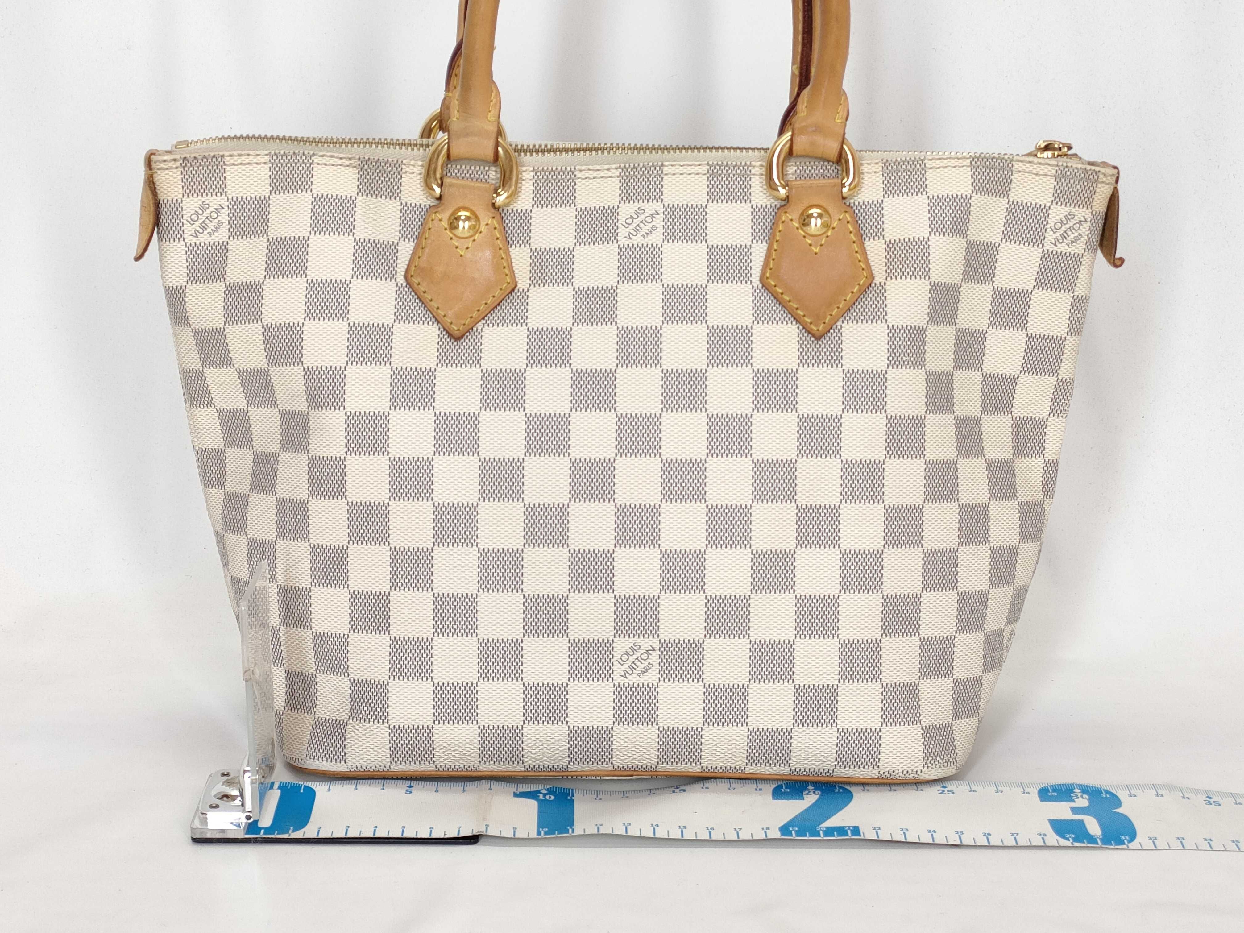 Damier Azur Saleya PM N51186 VI3087 White Tote Bag — view 2
