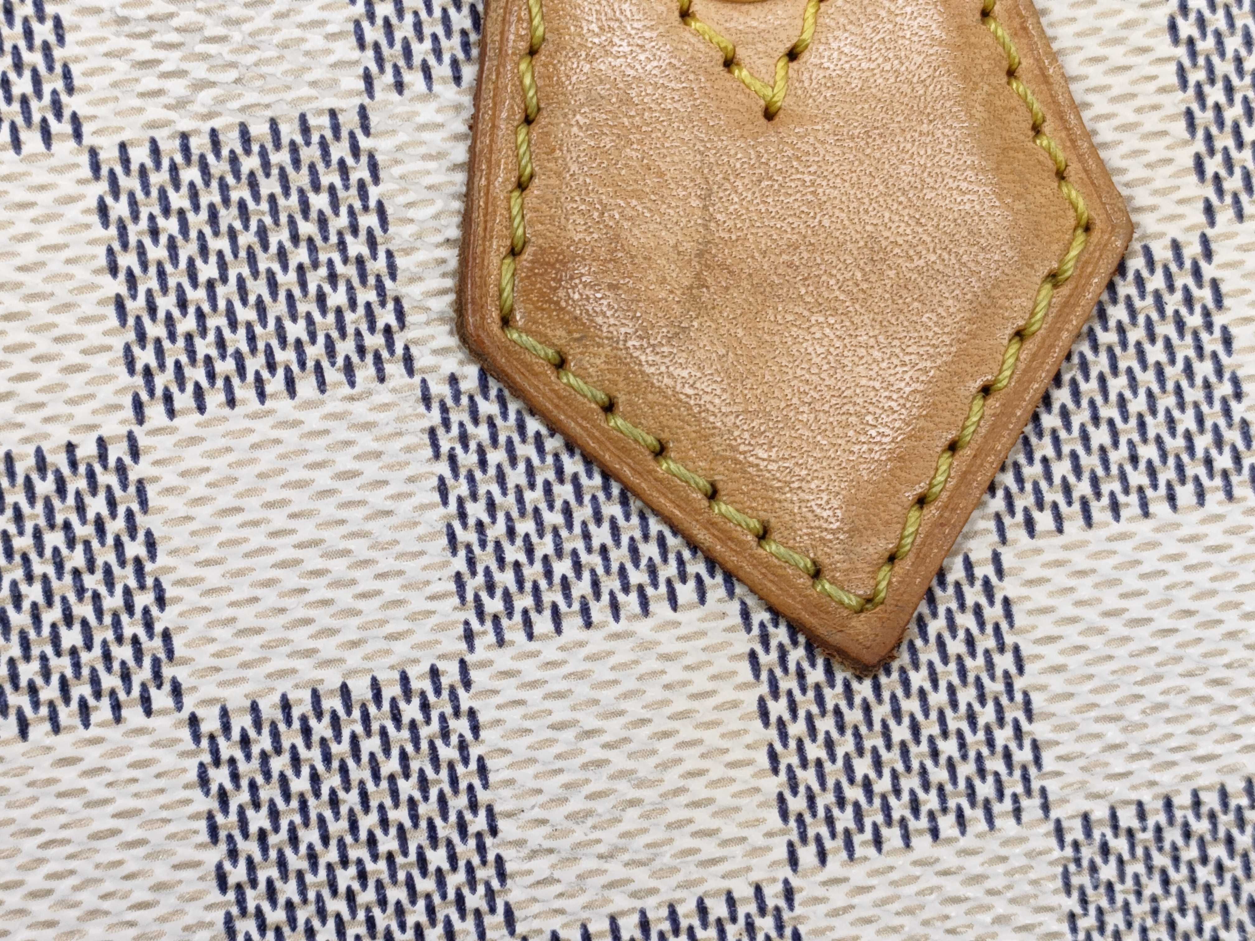 Damier Azur Saleya PM N51186 VI3087 White Tote Bag — view 14