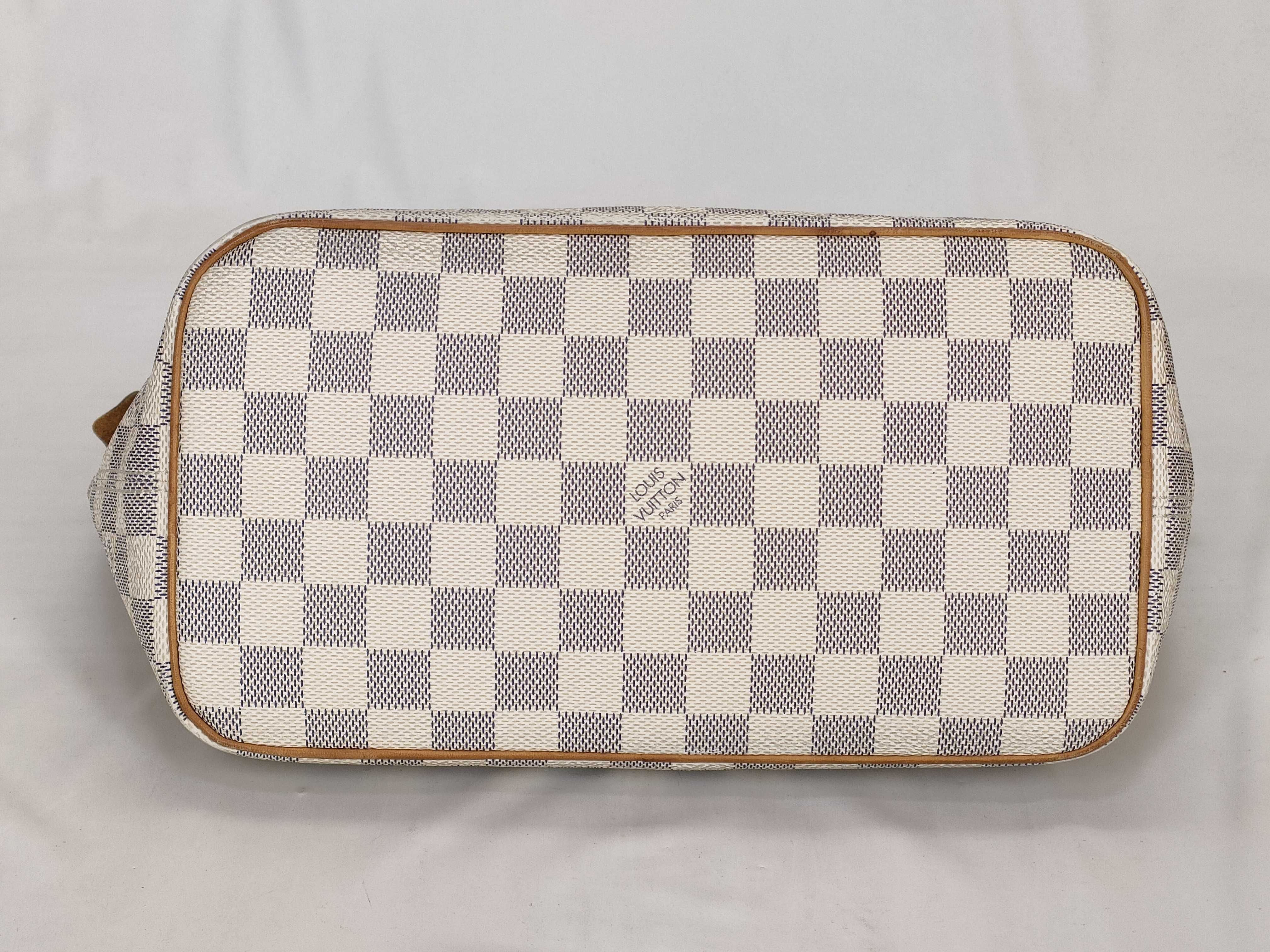 Damier Azur Saleya PM N51186 VI3087 White Tote Bag — view 8
