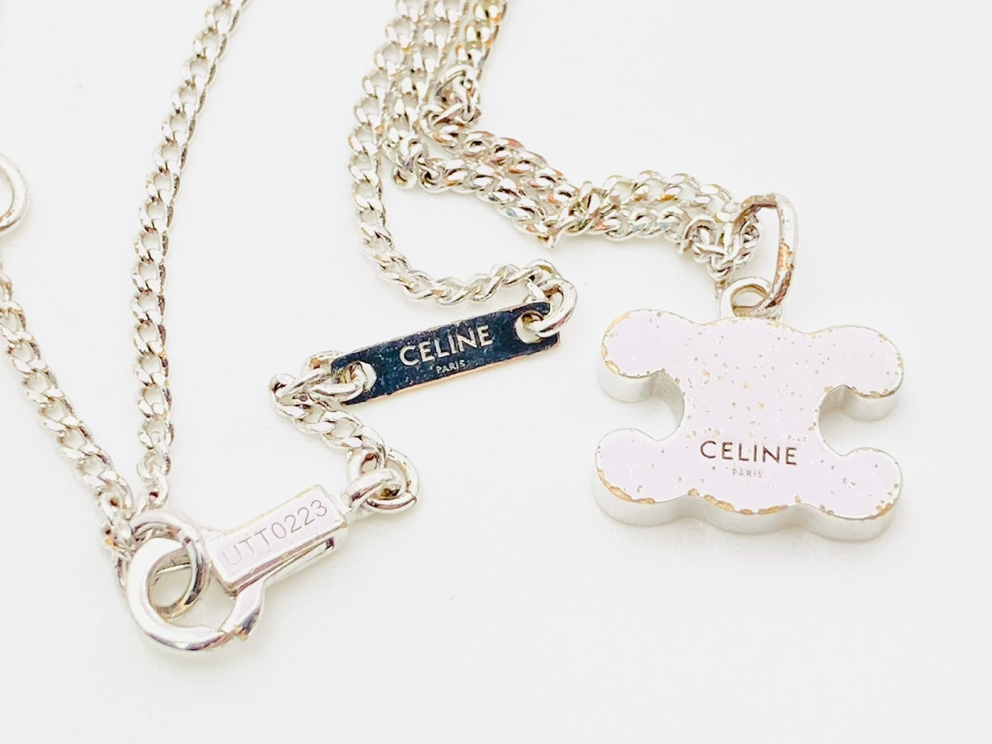 Triomphe Rhinestone Silver Necklace — view 4