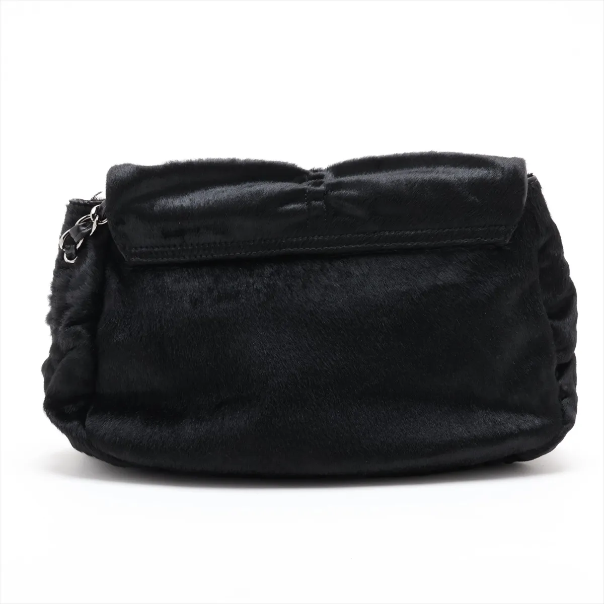 Coco Mark Calfskin Chain Shoulder Bag, Black with Silver Hardware, Item No. 11701087, Series No. 11 — view 2