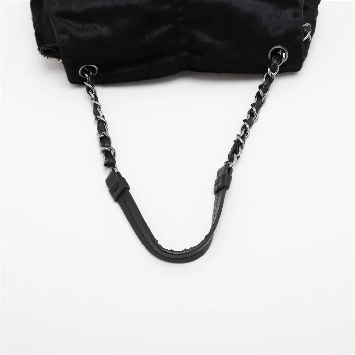 Coco Mark Calfskin Chain Shoulder Bag, Black with Silver Hardware, Item No. 11701087, Series No. 11 — view 5