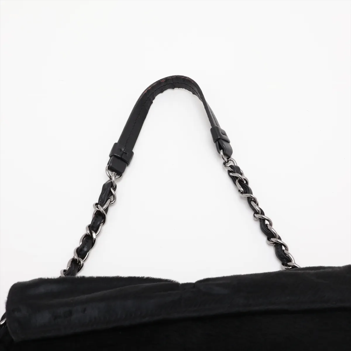 Coco Mark Calfskin Chain Shoulder Bag, Black with Silver Hardware, Item No. 11701087, Series No. 11 — view 6