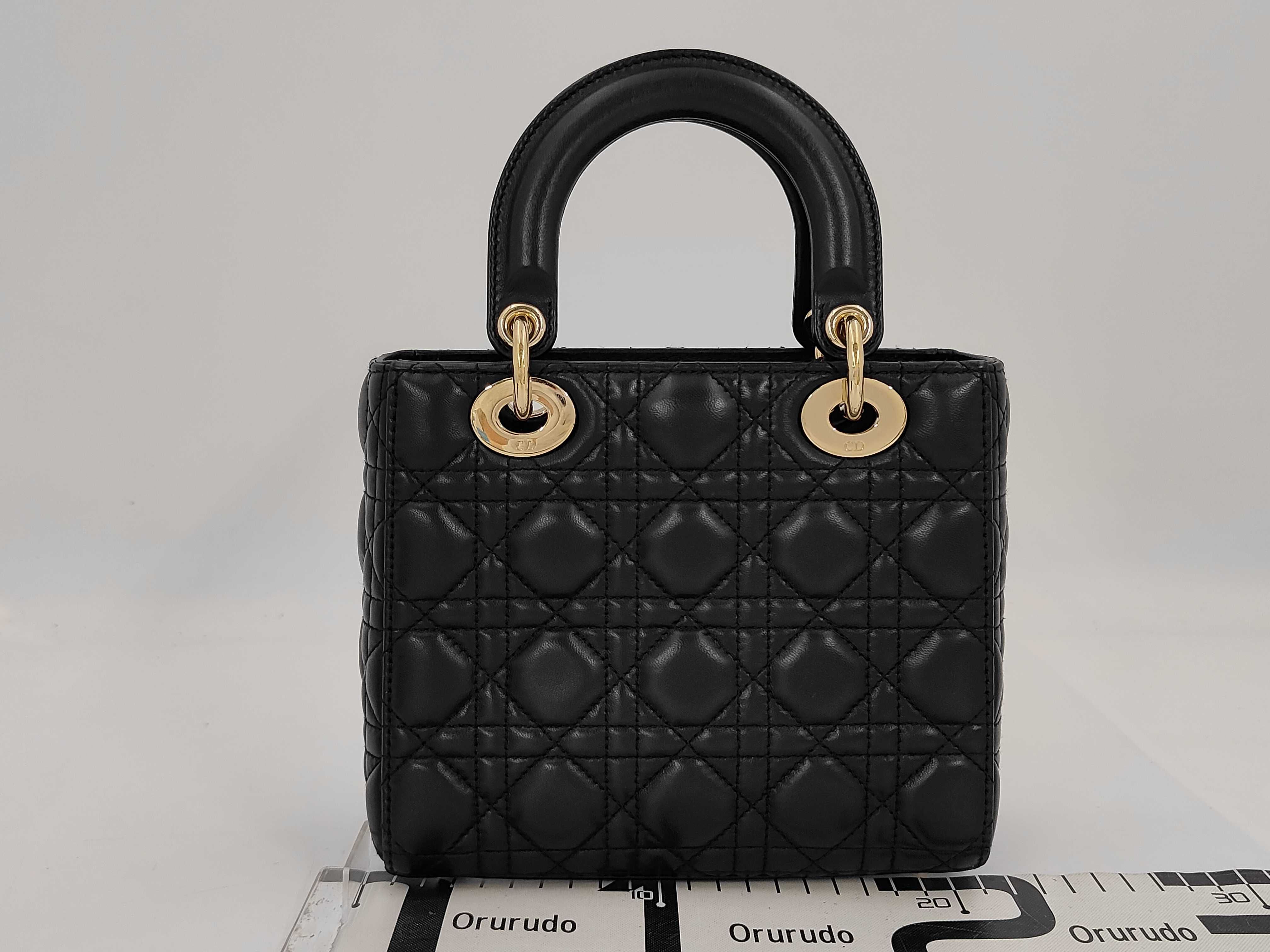Lady Dior My ABCDior Small Cannage Lambskin Black Gold Hardware Shoulder Bag M0538OCEA_M900 — view 2