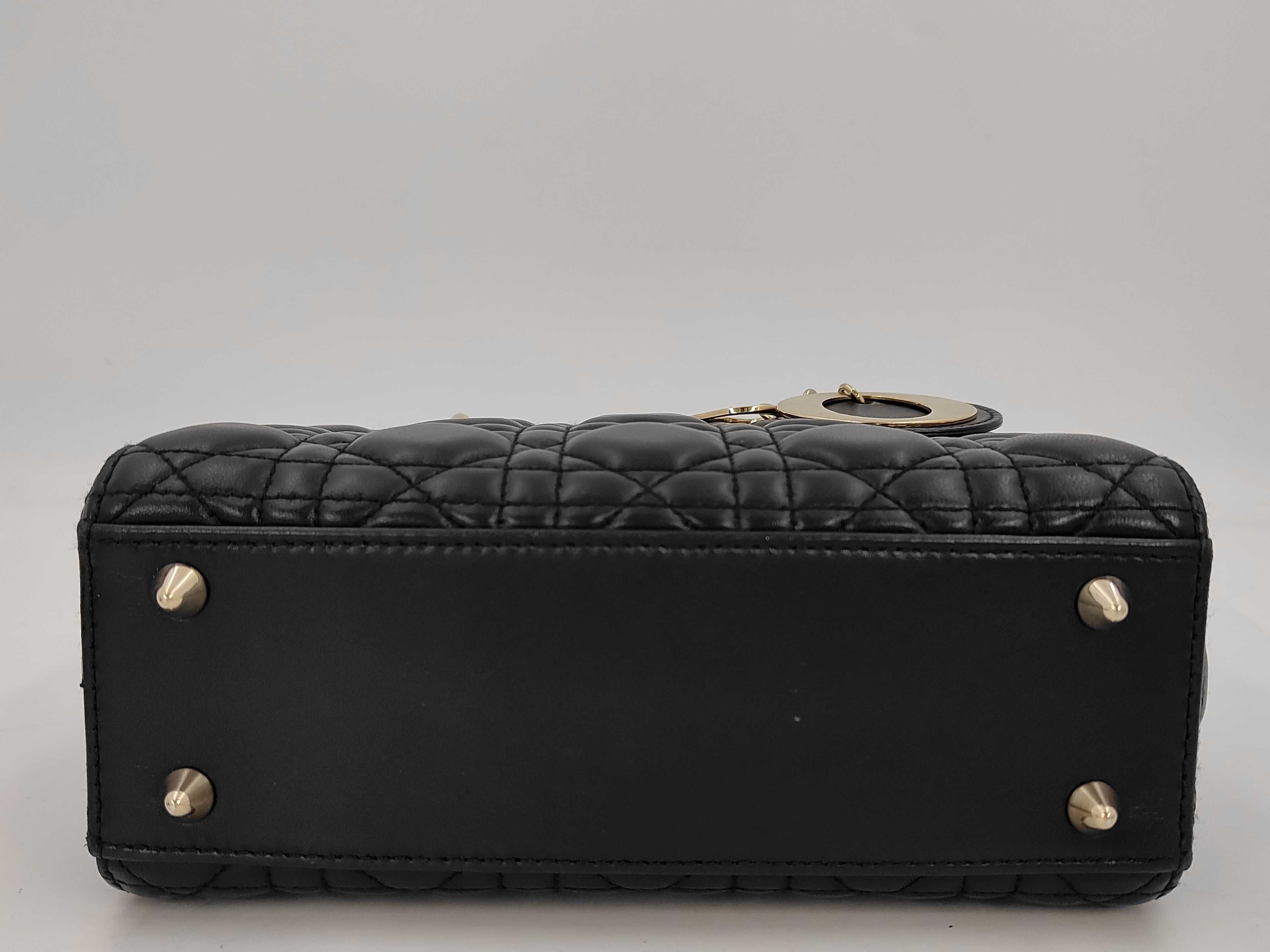 Lady Dior My ABCDior Small Cannage Lambskin Black Gold Hardware Shoulder Bag M0538OCEA_M900 — view 4