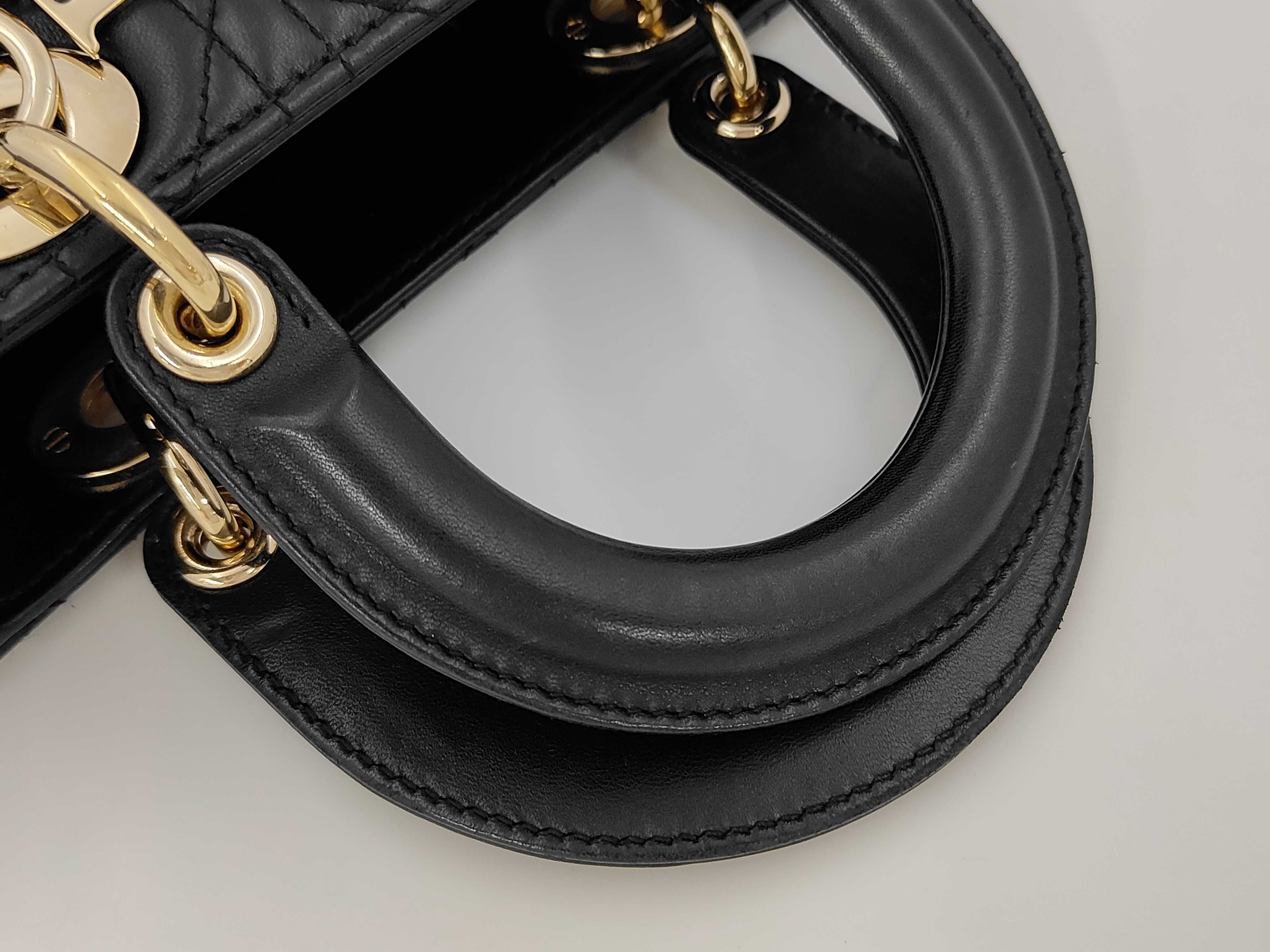 Lady Dior My ABCDior Small Cannage Lambskin Black Gold Hardware Shoulder Bag M0538OCEA_M900 — view 5